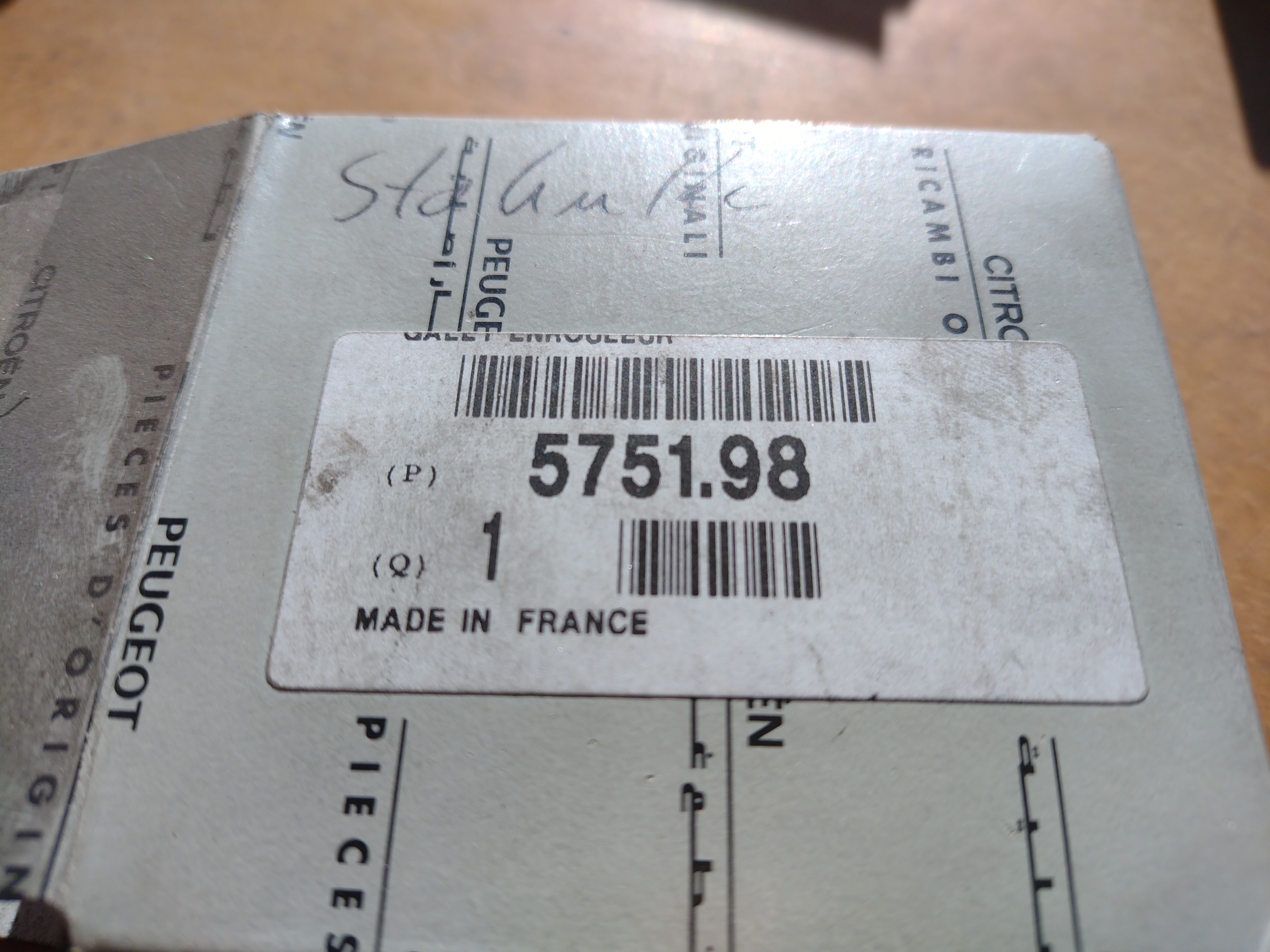 Peugeot / Citroen Umlenkrolle 60mm für Keilrippenriemen 575198 NEU NOS NEW OEM