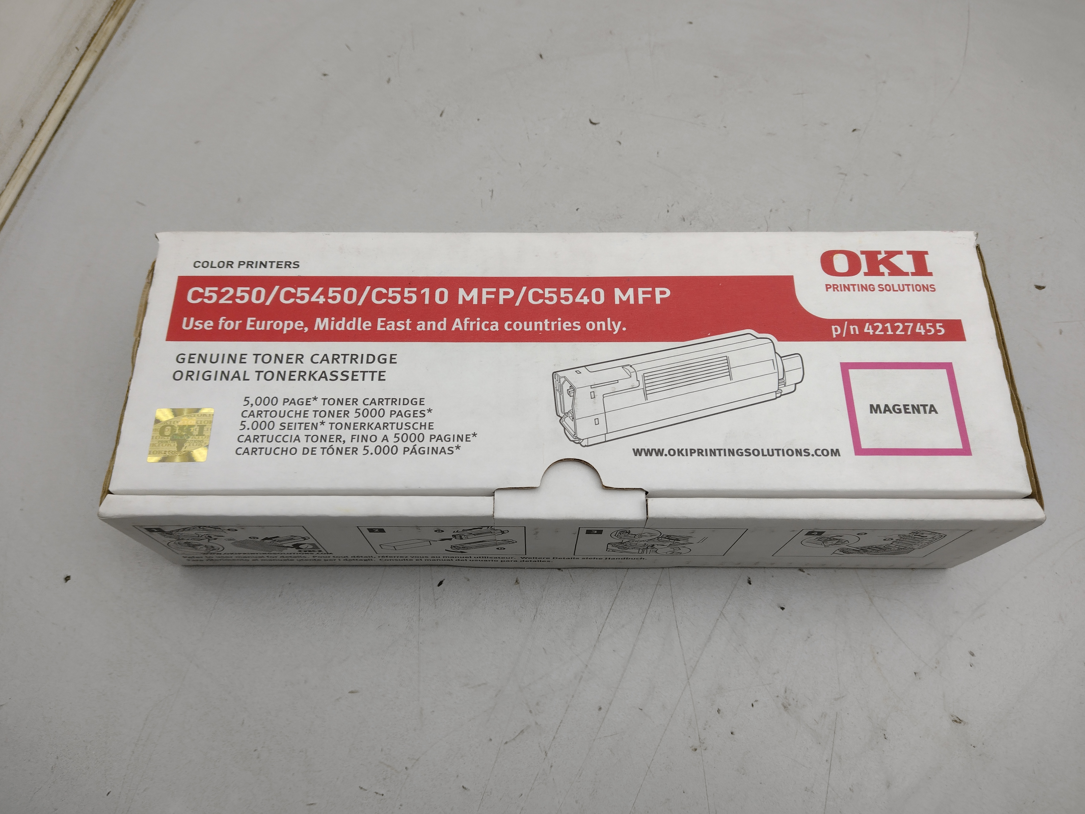 Toner Magenta Original OKI 42127455 C5250 C5450 C5510 MFP 5540 MFP