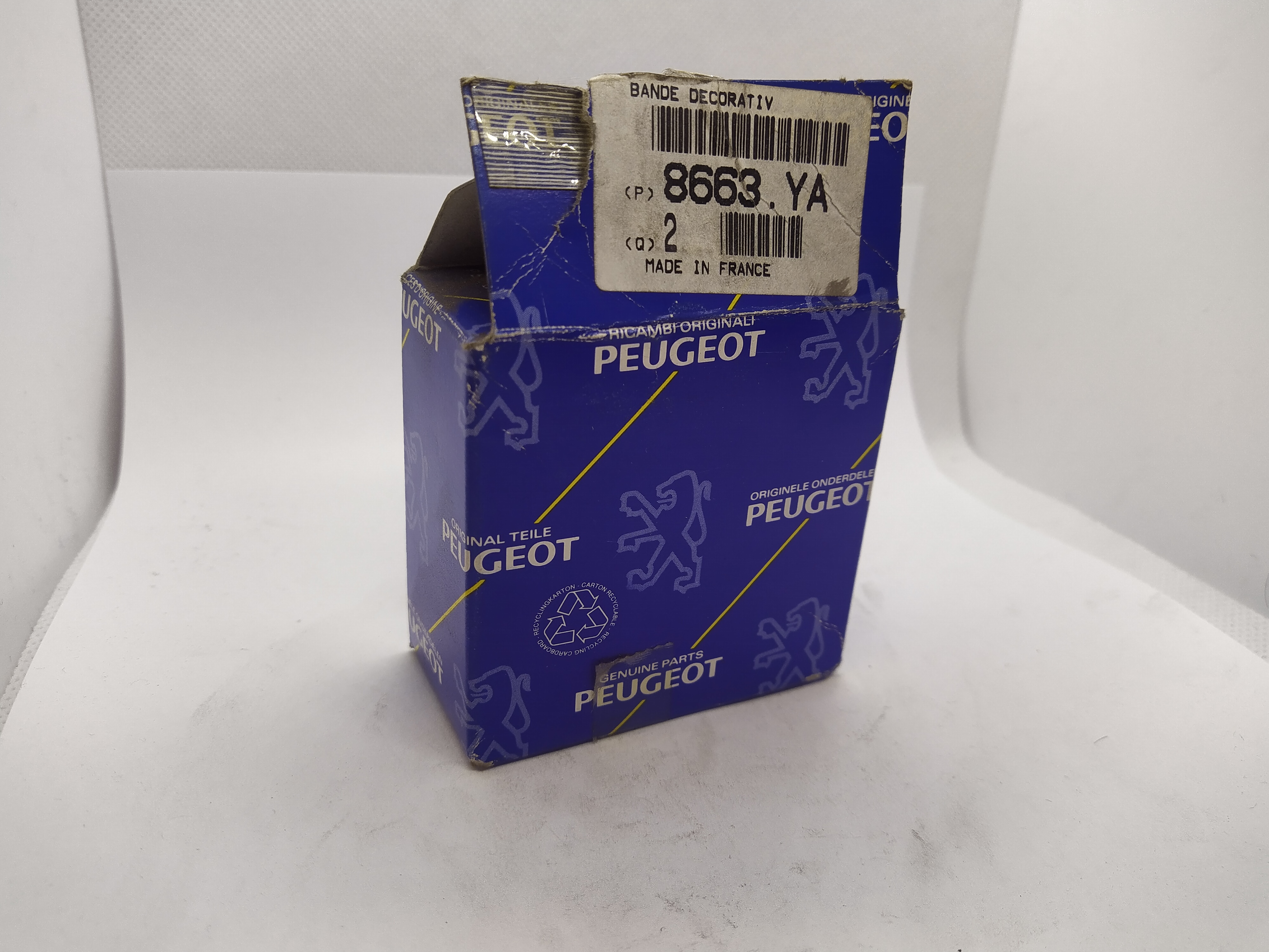 PEUGEOT 206 8663YA Zierband Zierstreifen Dekor NEU NOS