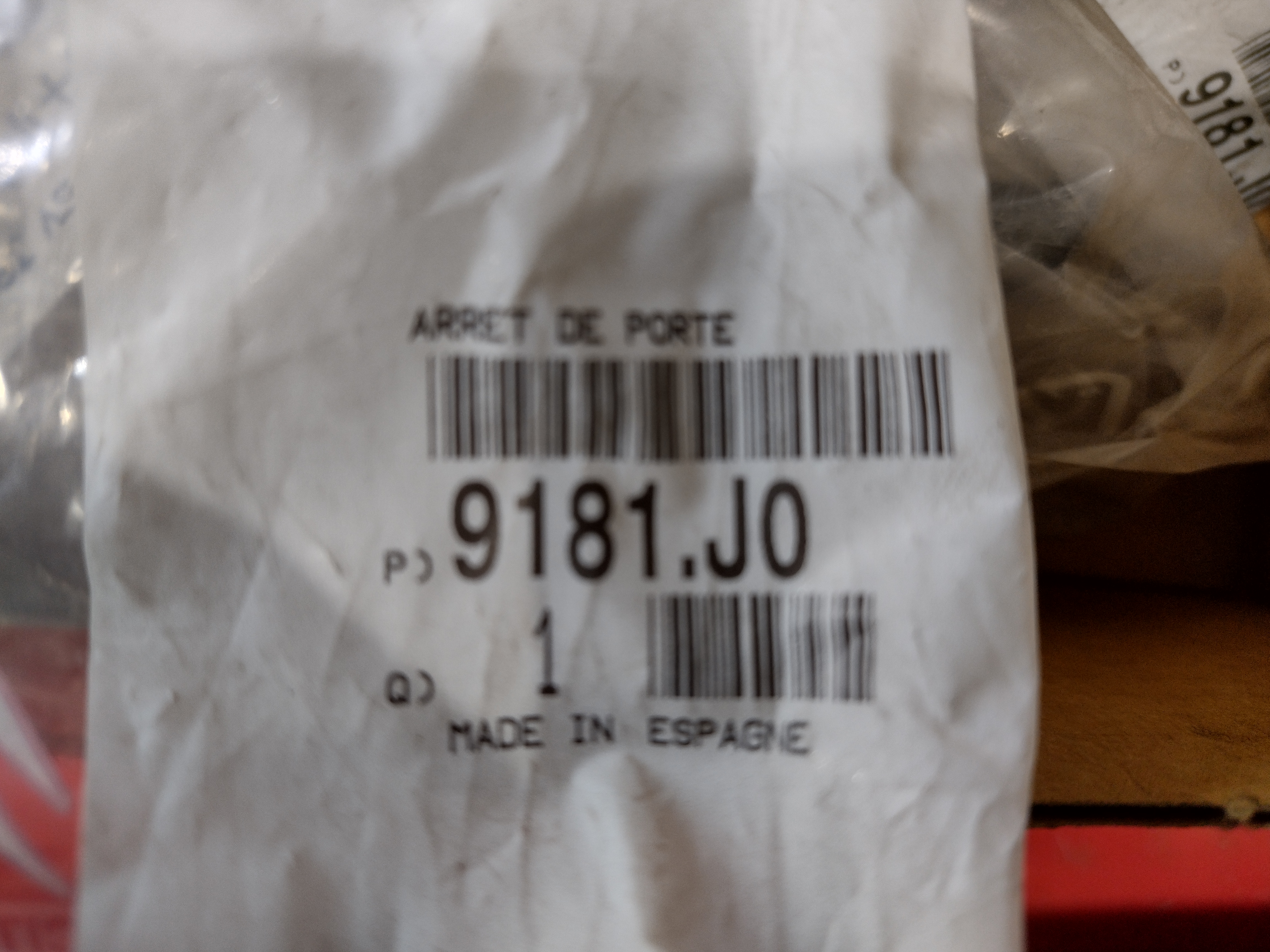 Peugeot 407 Türfangband vordere Türen 9181J0 NEU NOS NEW