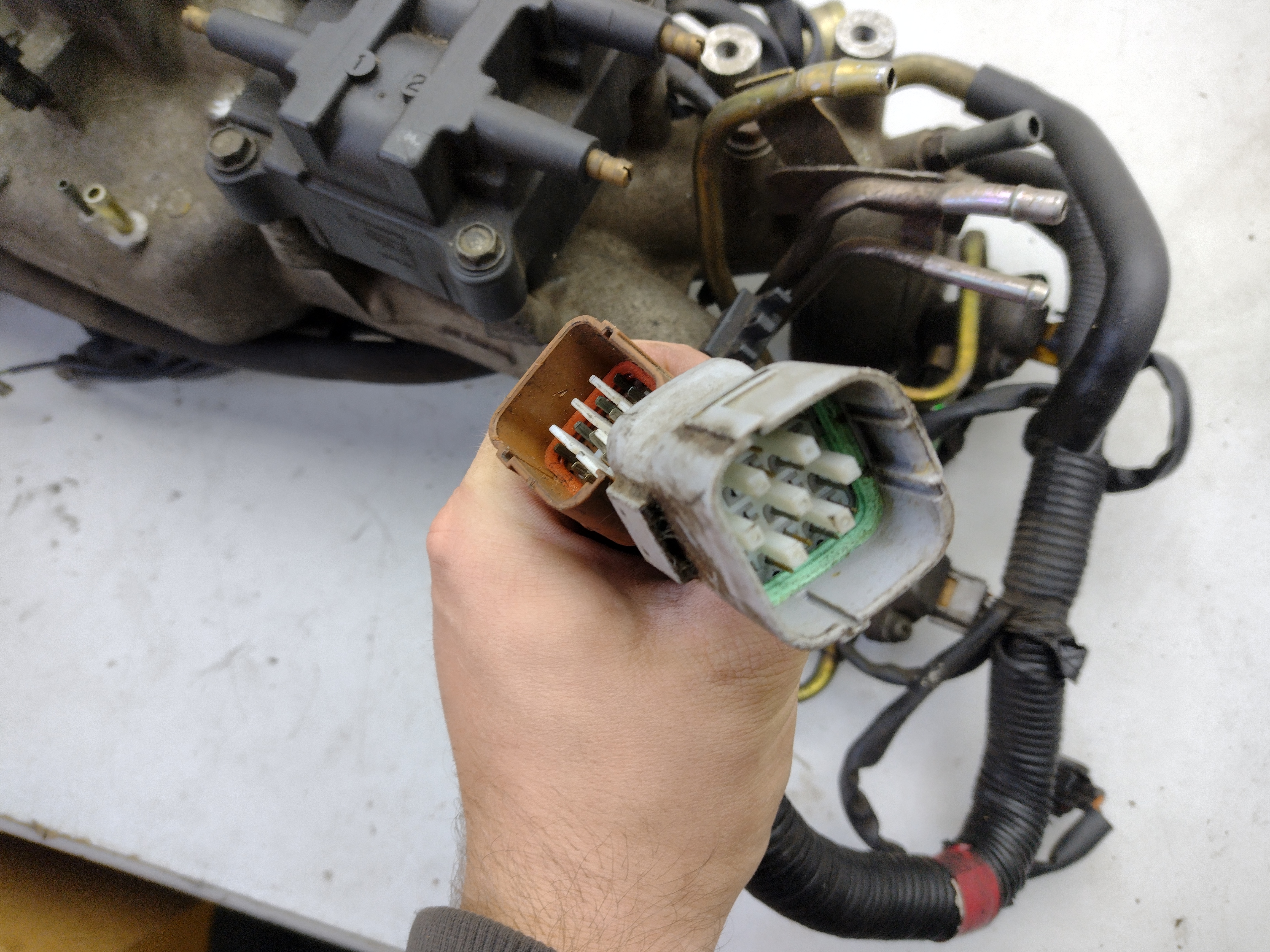 Ansaugbrücke mit Inlet Drosselklappe Einspritzdüsen Zündspule kabelbaum für Subaru Impreza GT 98-00 EJ205