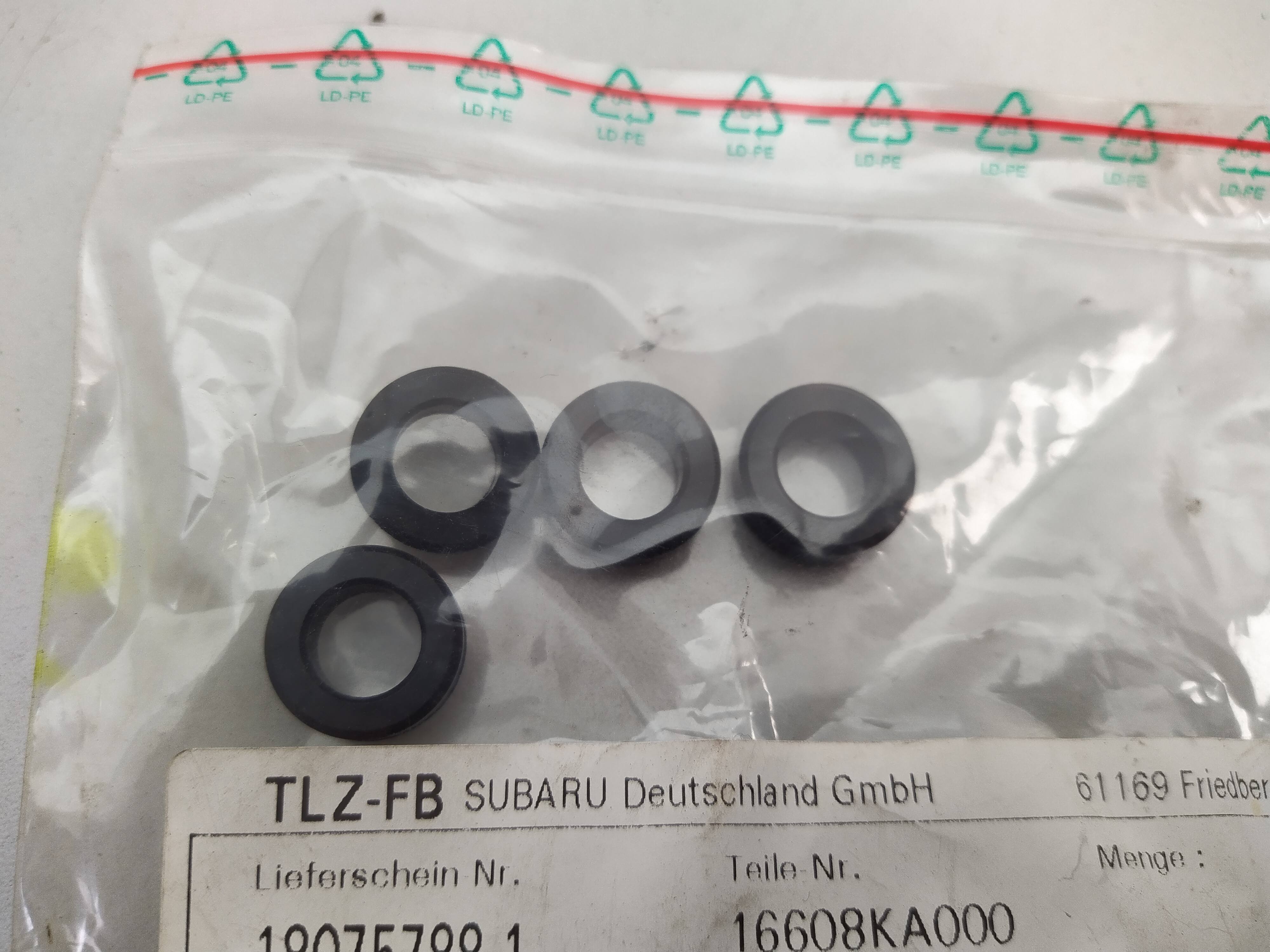 Satz Dichtungsringe Einspritzdüsen  16608KA000 Original Subaru