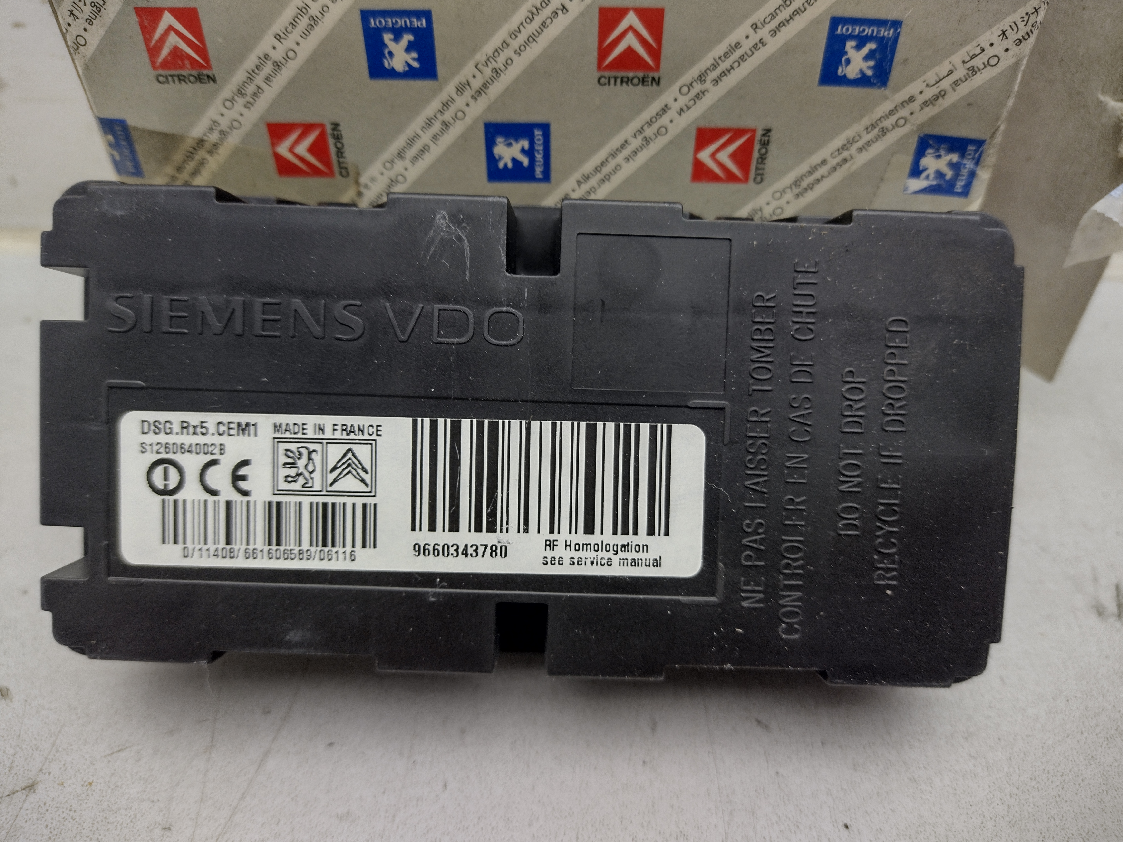 Peugeot / Citroen Steuergerät  SIEMENS VDO DSG.Rx5.CEM1 543082 NEU NOS NEW