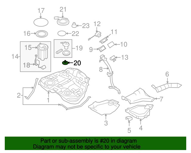 Kraftstoff Pumpen Filter für Subaru / 42072AA121