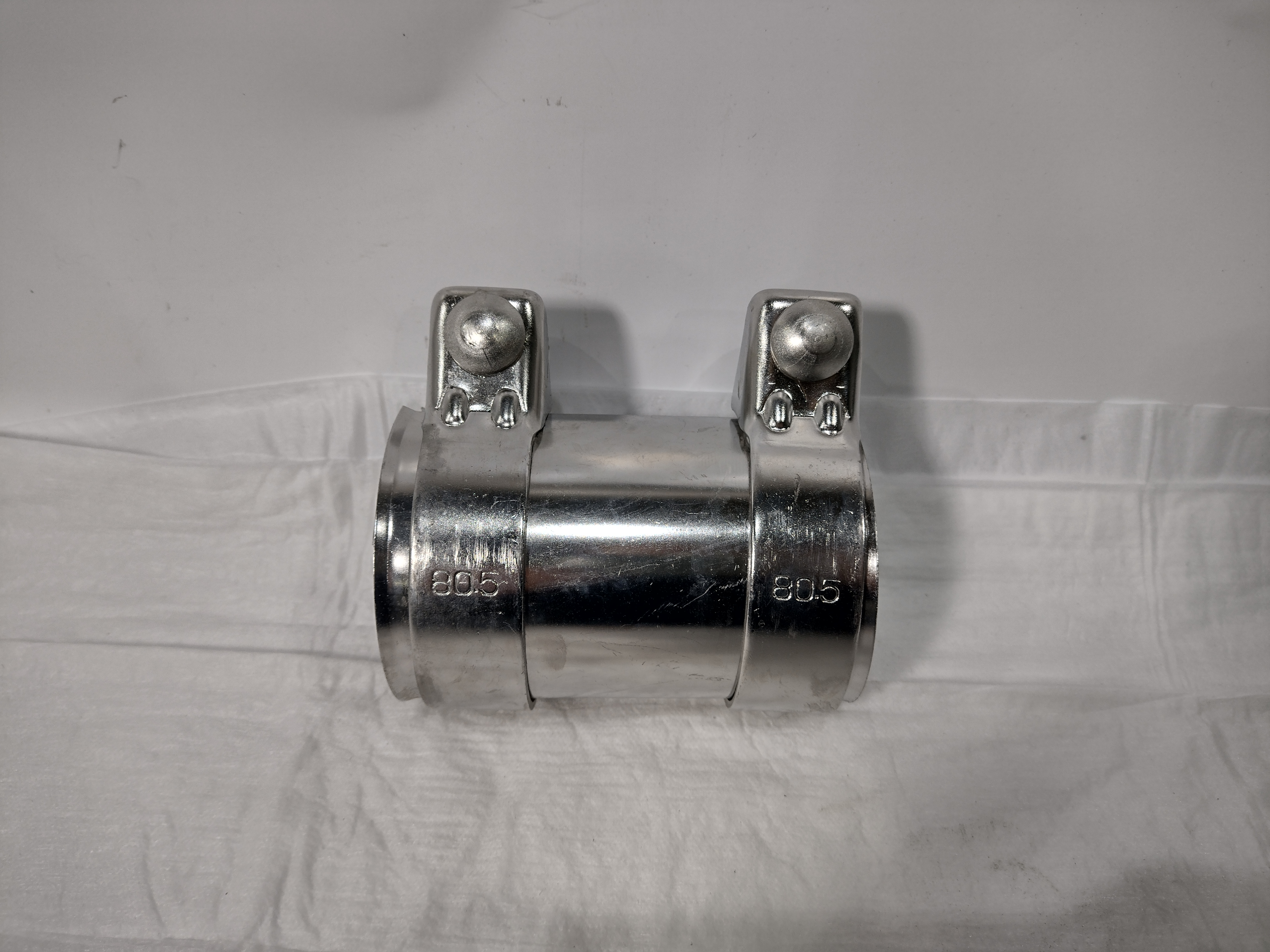 Edelstahl V2A Rohrverbinder Abgasanlage HJS  Neu 76mm 3" Zoll