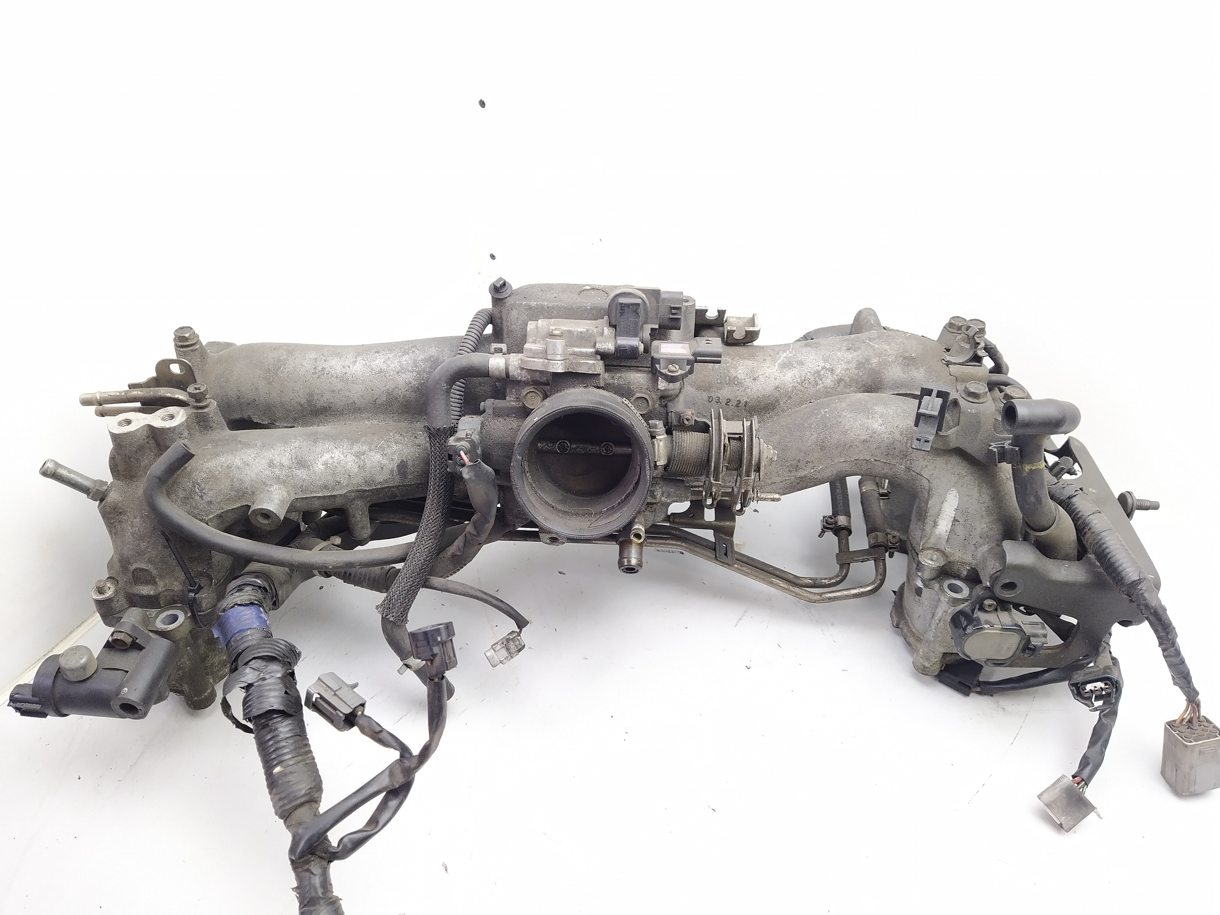 Subaru Impreza WRX Turbo EJ205 Ansaugbrücke mit Anbauteilen Drosselklappe TGV GD GG