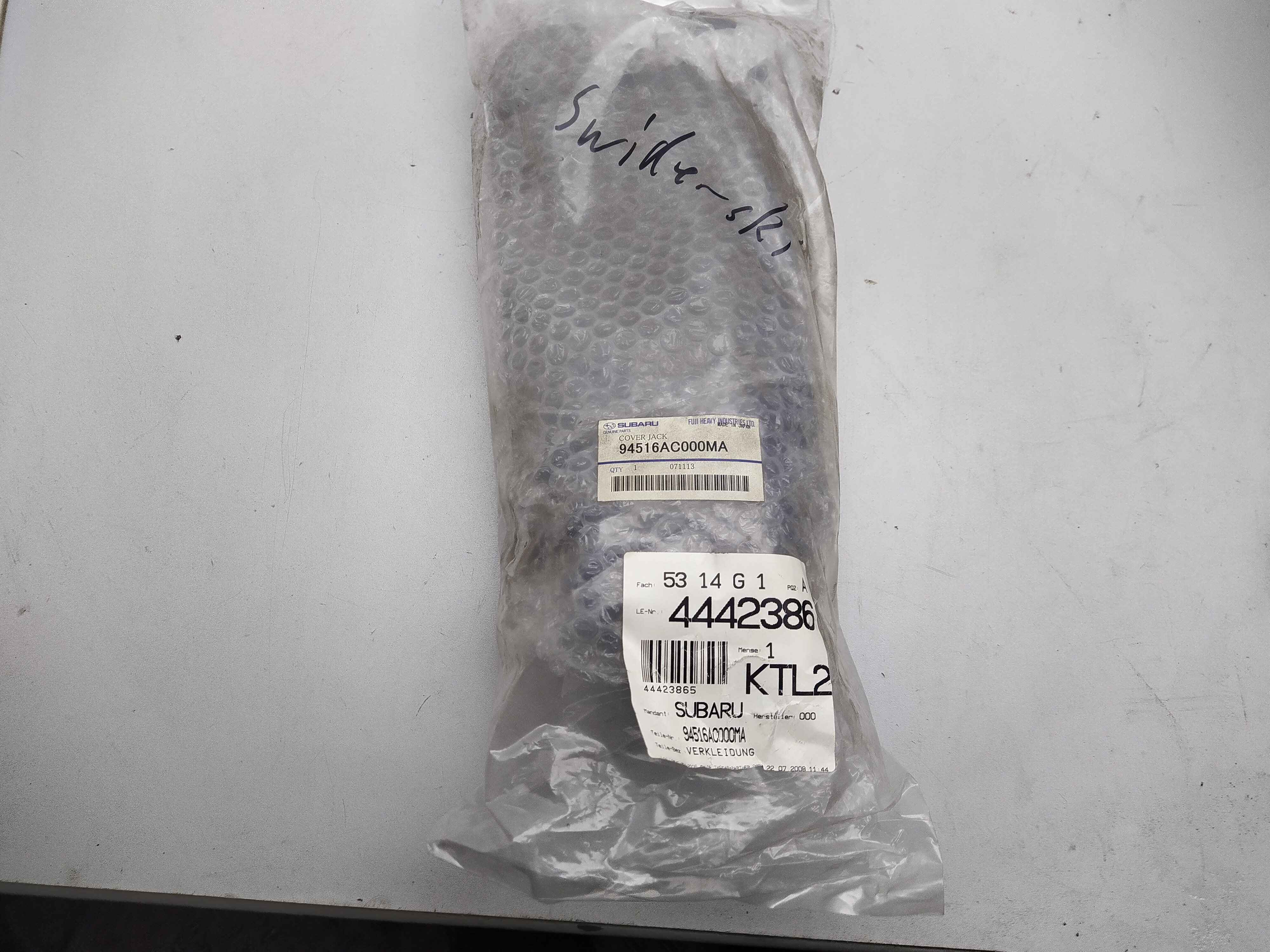 NOS Jack Cover. (Grey, Dark, Dark) 94516AC000MA Subaru Legacy 2 BD BG Kofferraum Verkleidung