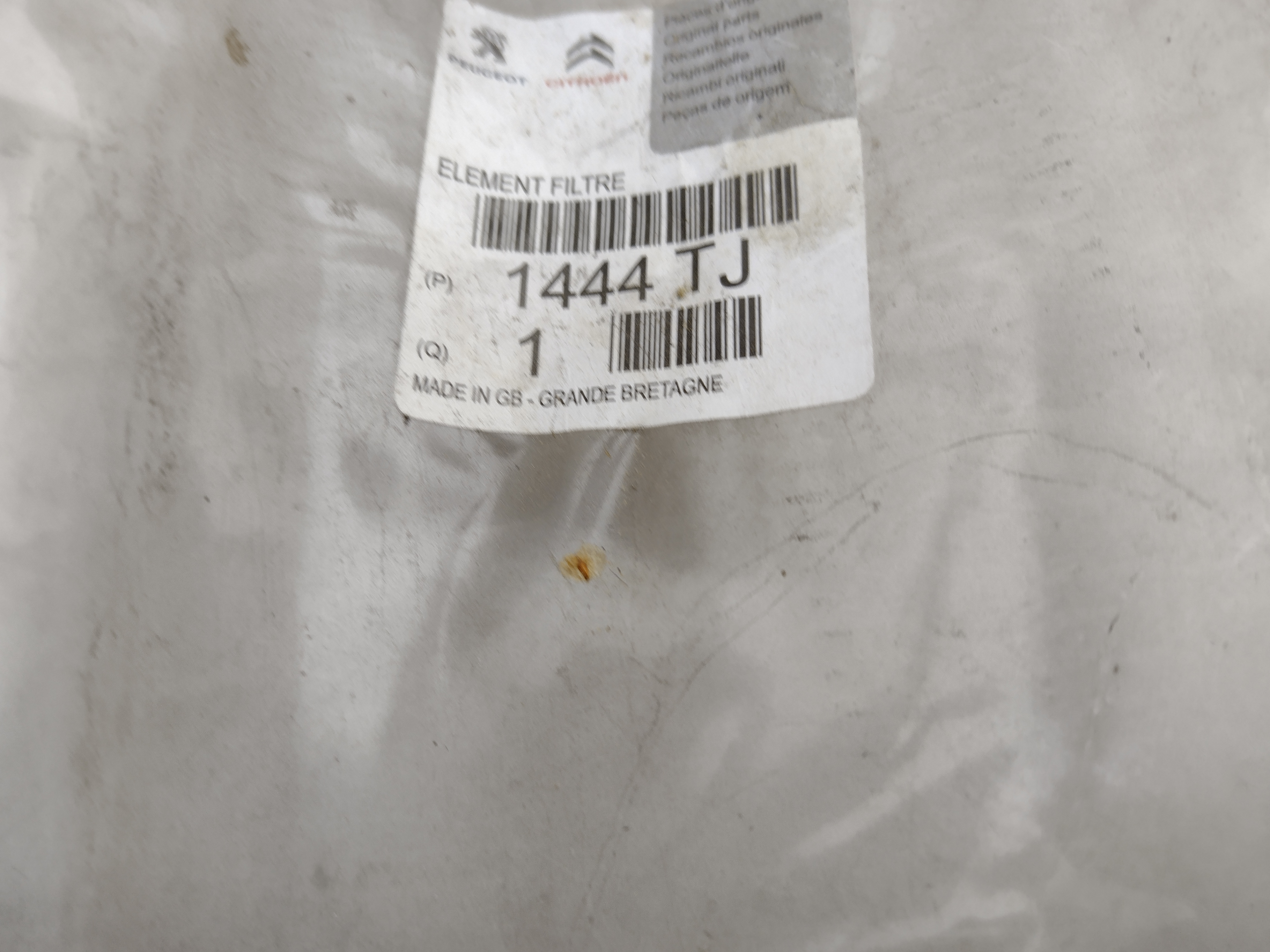 Peugeot / Citroen Luftfilter 1444TJ NOS NEW