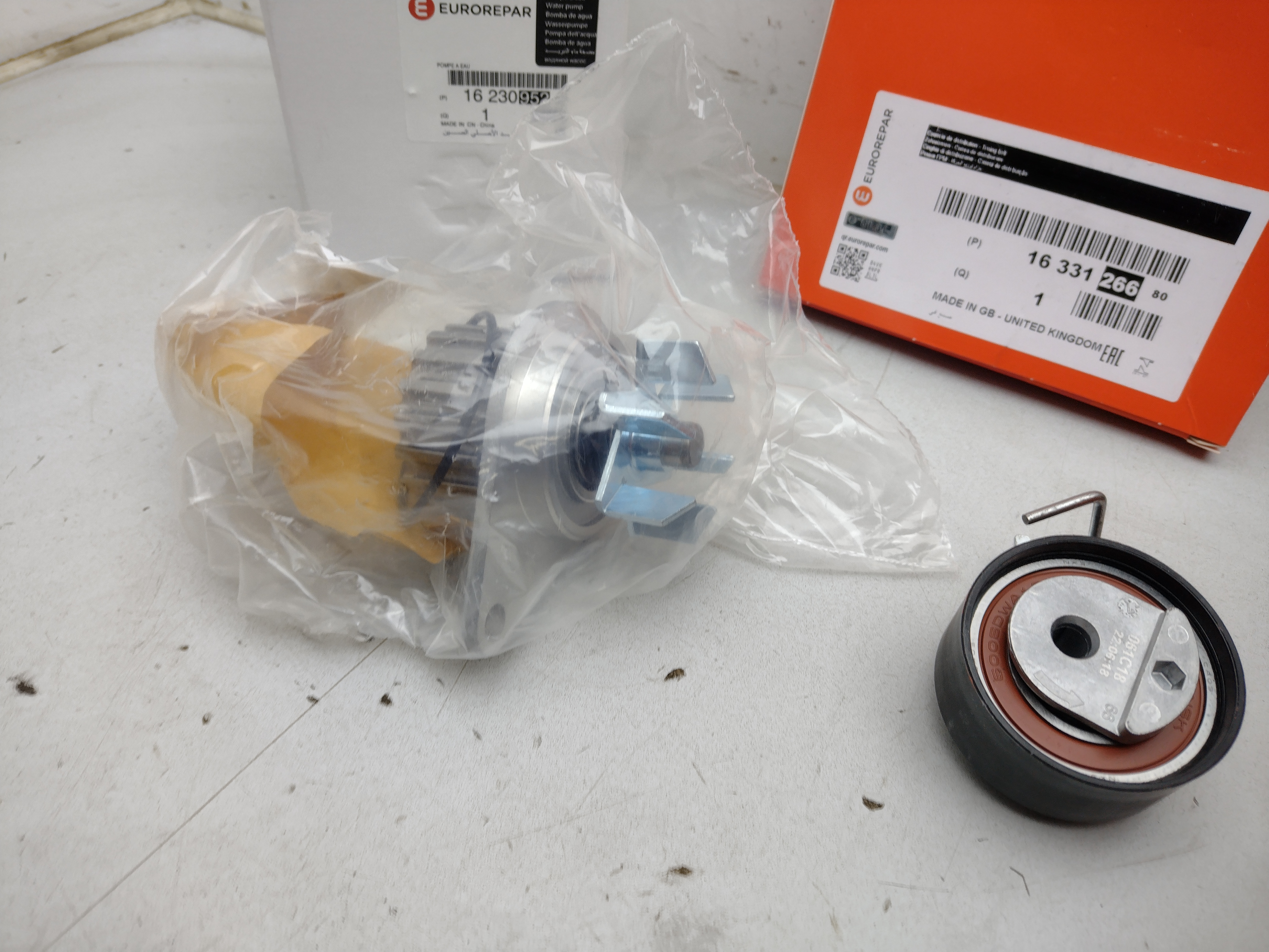 EUROREPAR Wasserpumpe + Zahnriemensatz 1609120580 NEU NOS NEW