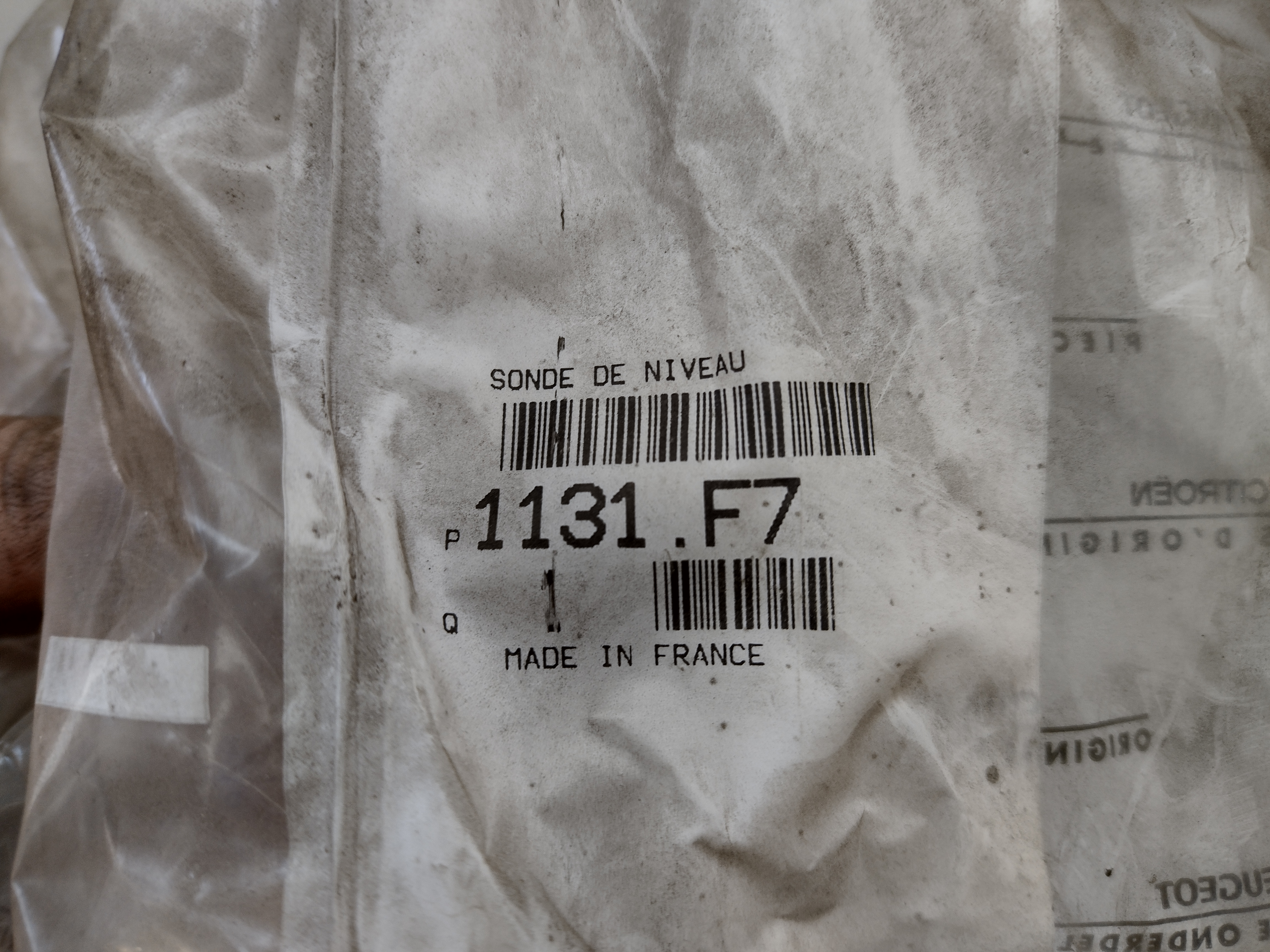 Peugeot / Citroen MOTORÖLSTANDSSONDE 1131F7 NOS NEW OEM