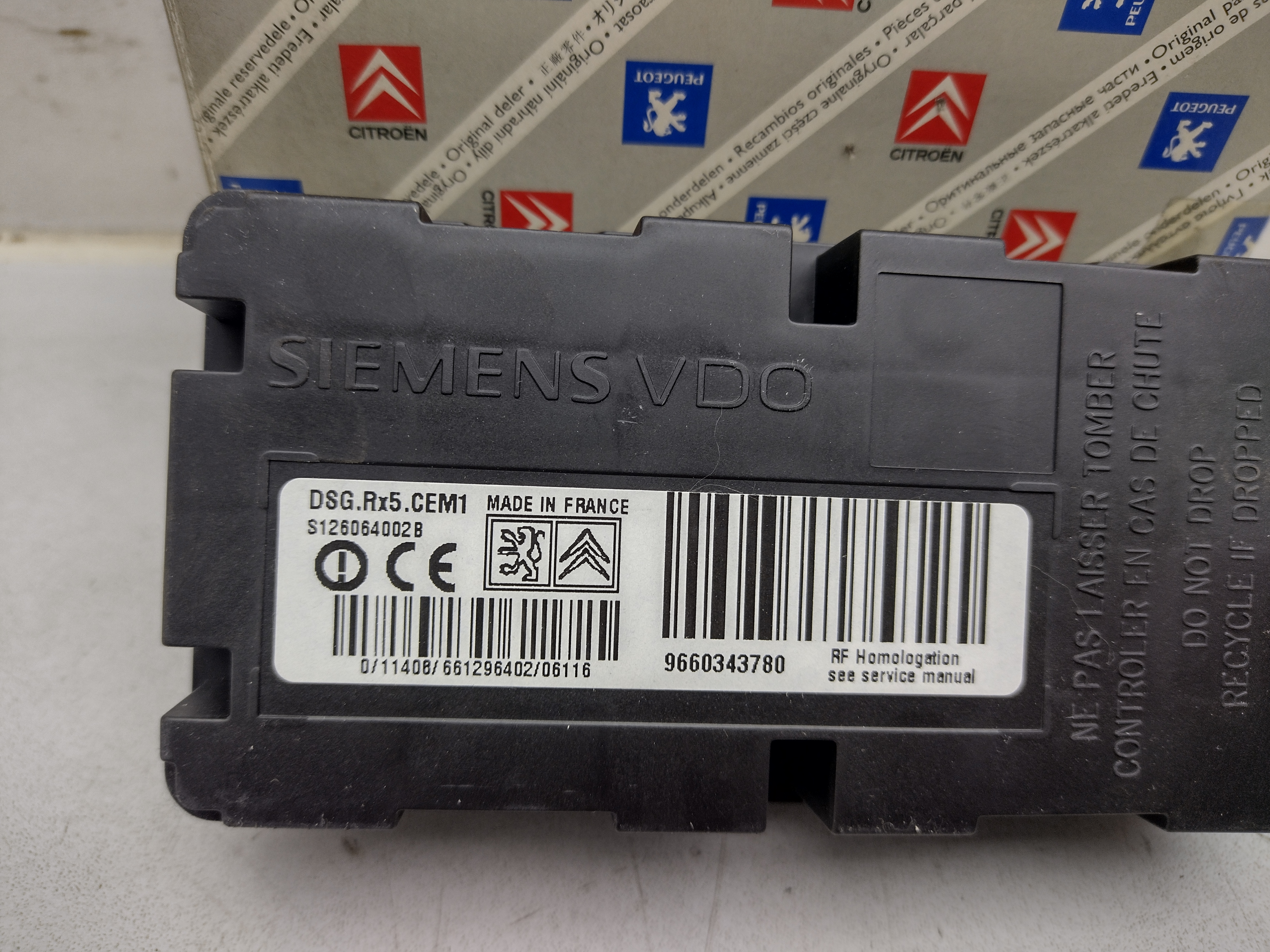 Peugeot / Citroen Steuergerät 543082 SIEMENS VDO DSG.Rx5.CEM1 NEU NOS NEW