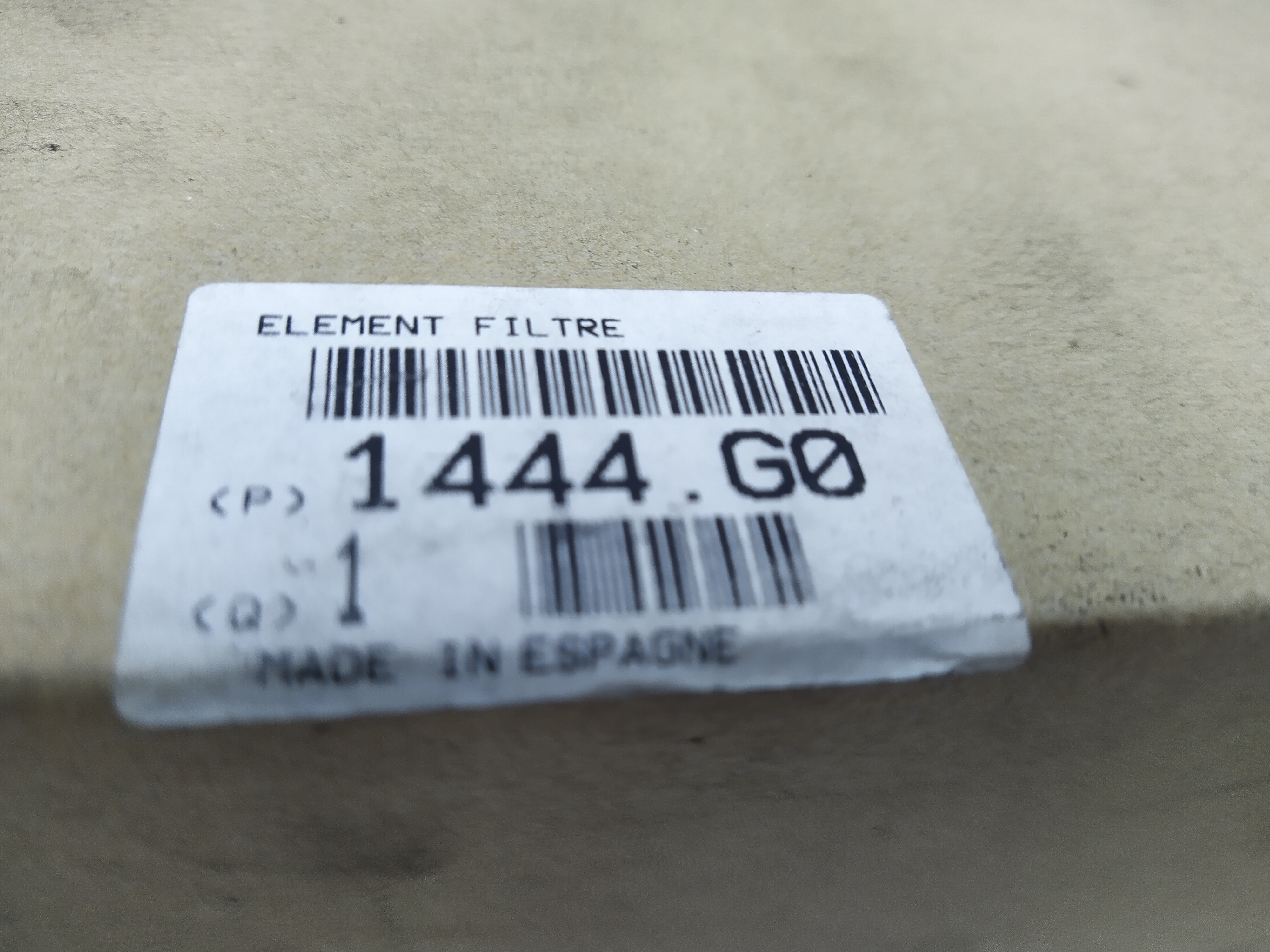 Original Peugeot FILTERELEMENT Luftfilter 1444G0 NEU NOS NEW 