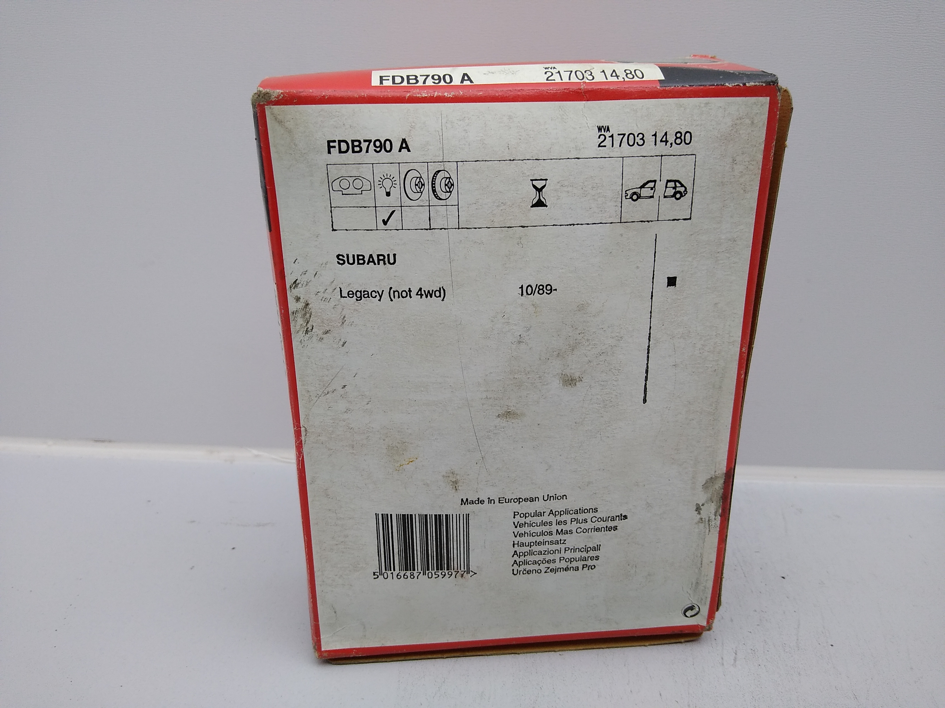 Ferodo Bremsbelagsatz FDB790A passend für Subaru Legacy 1 BC