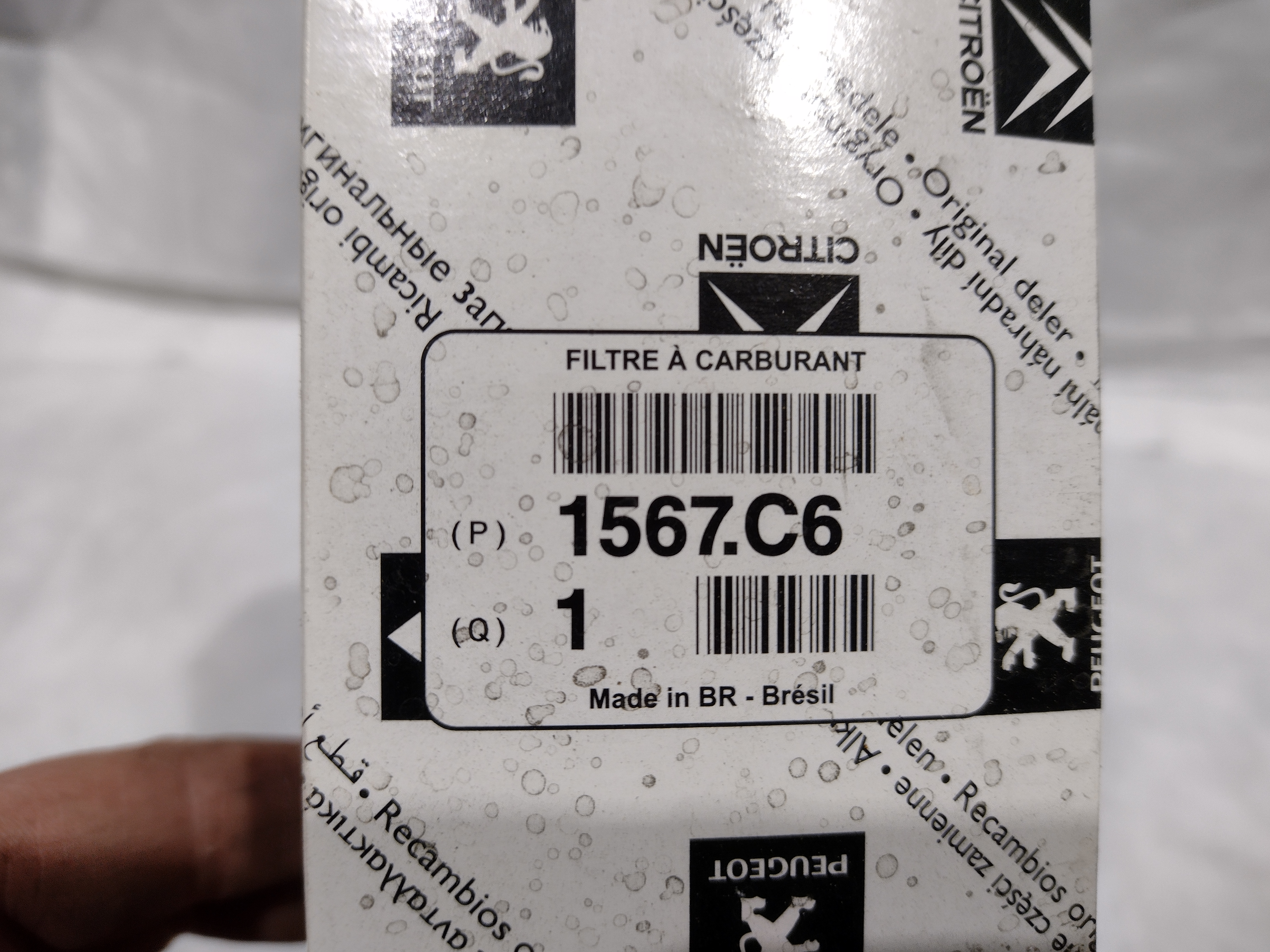 Peugeot / Citroen Kraftstofffilter 1567C6 NEU NOS NEW
