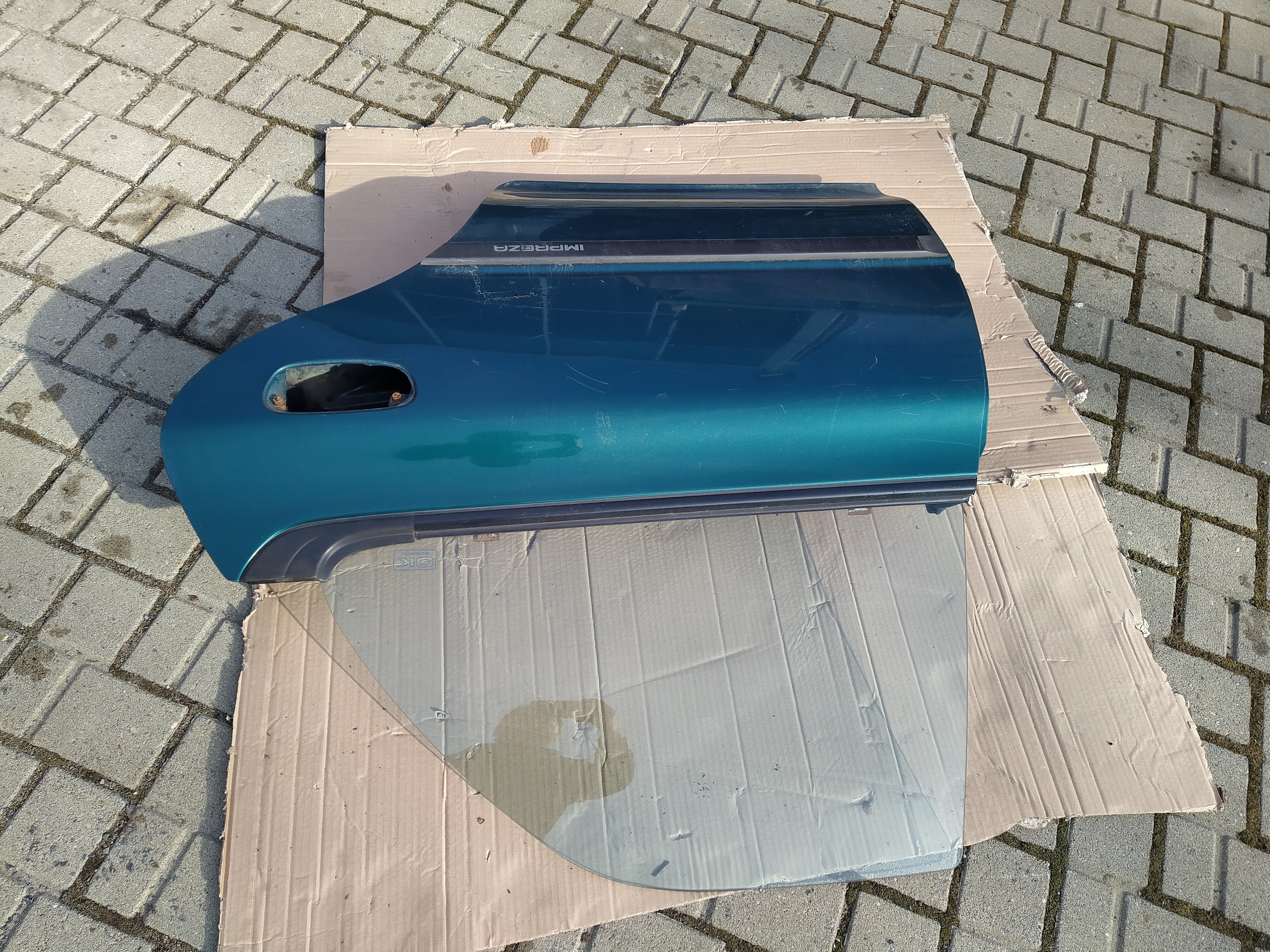Tür Seitentür hinten links grün von Subaru Impreza GC GF 92-00