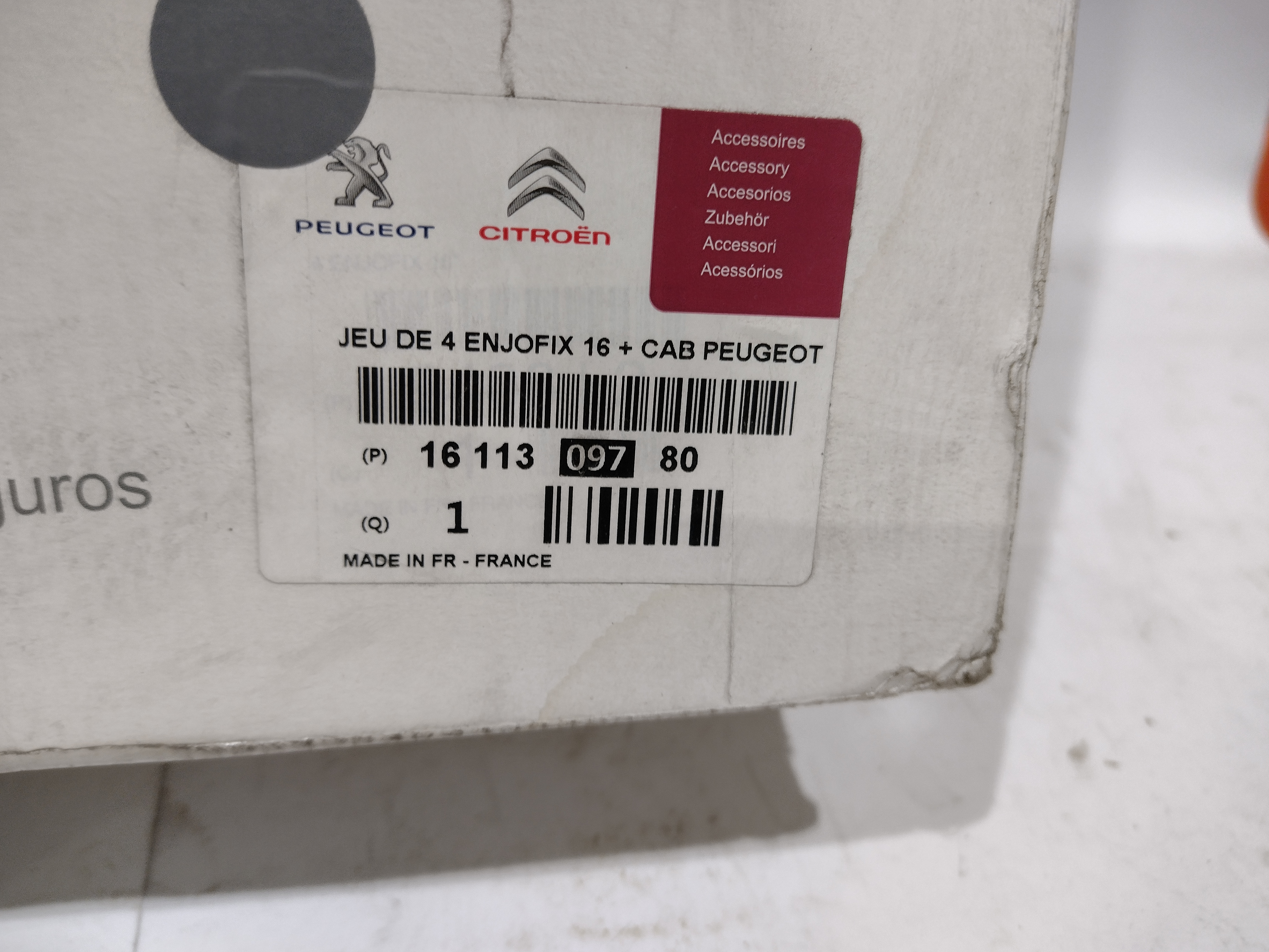 Satz Peugeot 16 Zoll Radzierblende Radkappe schwarz 1611309780 NEU NOS NEW