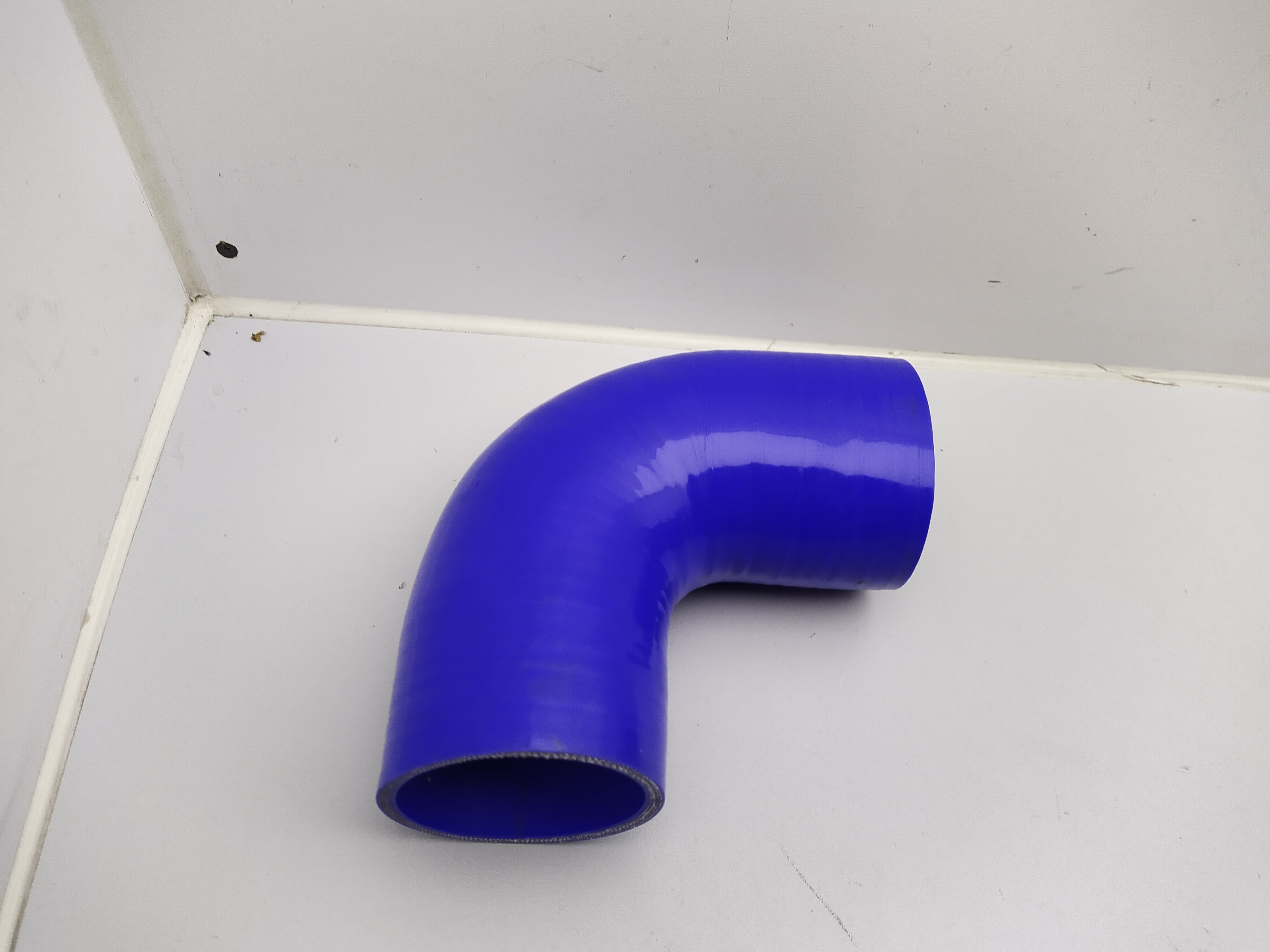 Silikonbogen 90°, 70mm, blau B WARE