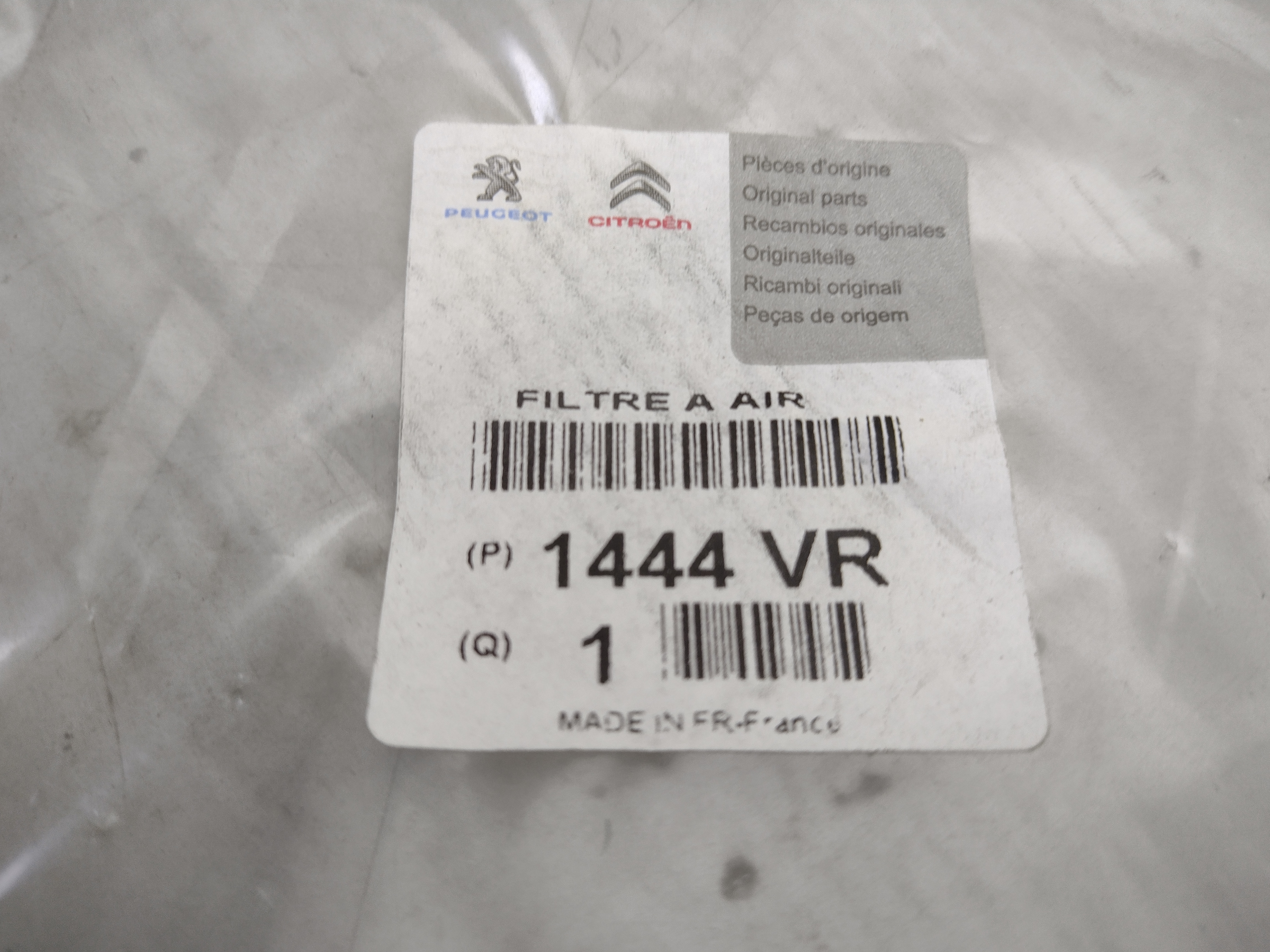 Peugeot 206 / Citroen XSARA Luftfilter 1444VR NOS NEW
