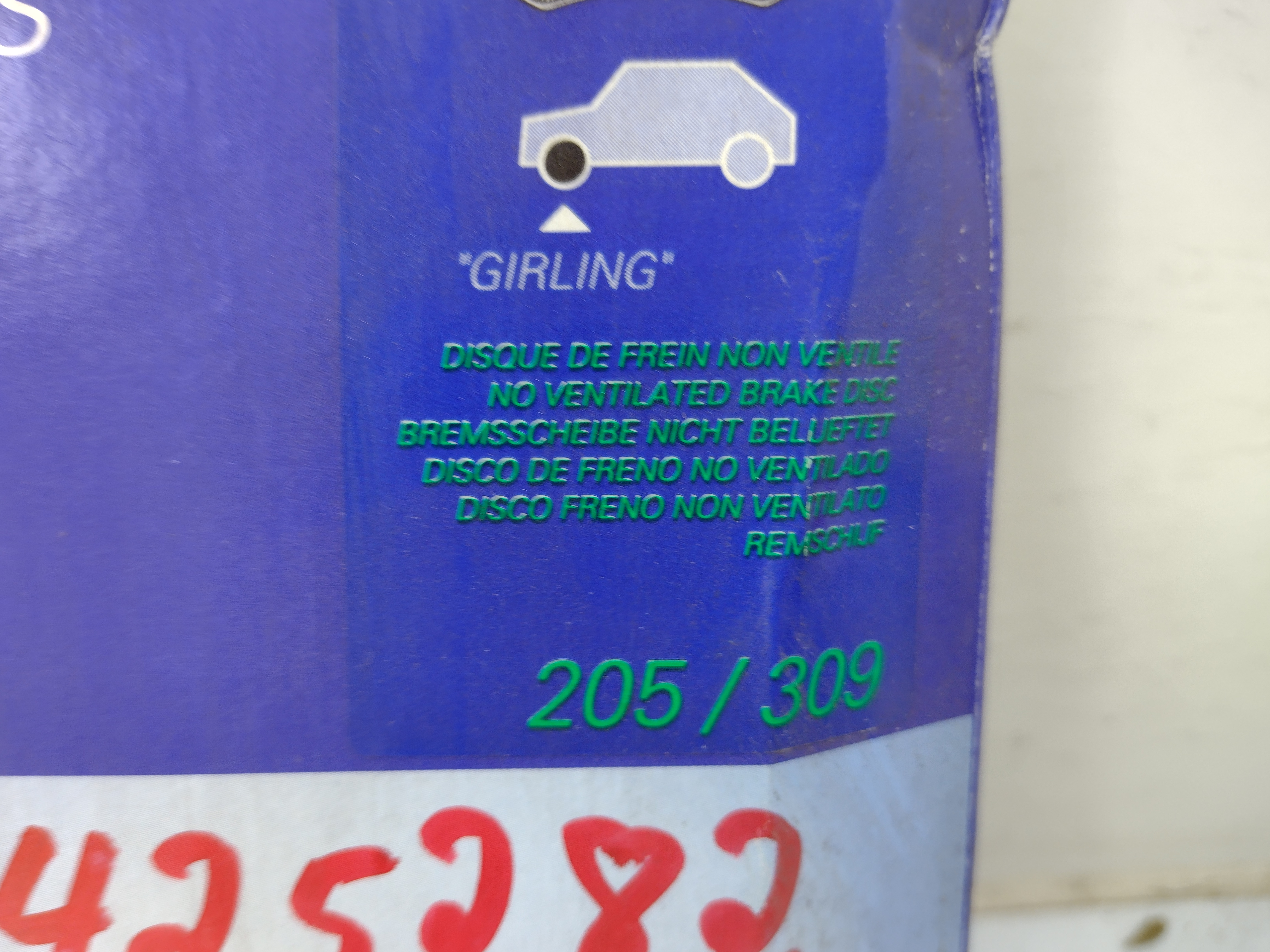 Peugeot / Citroen Bremsbeläge vorne (Sys.Girling) 425282 NOS NEW