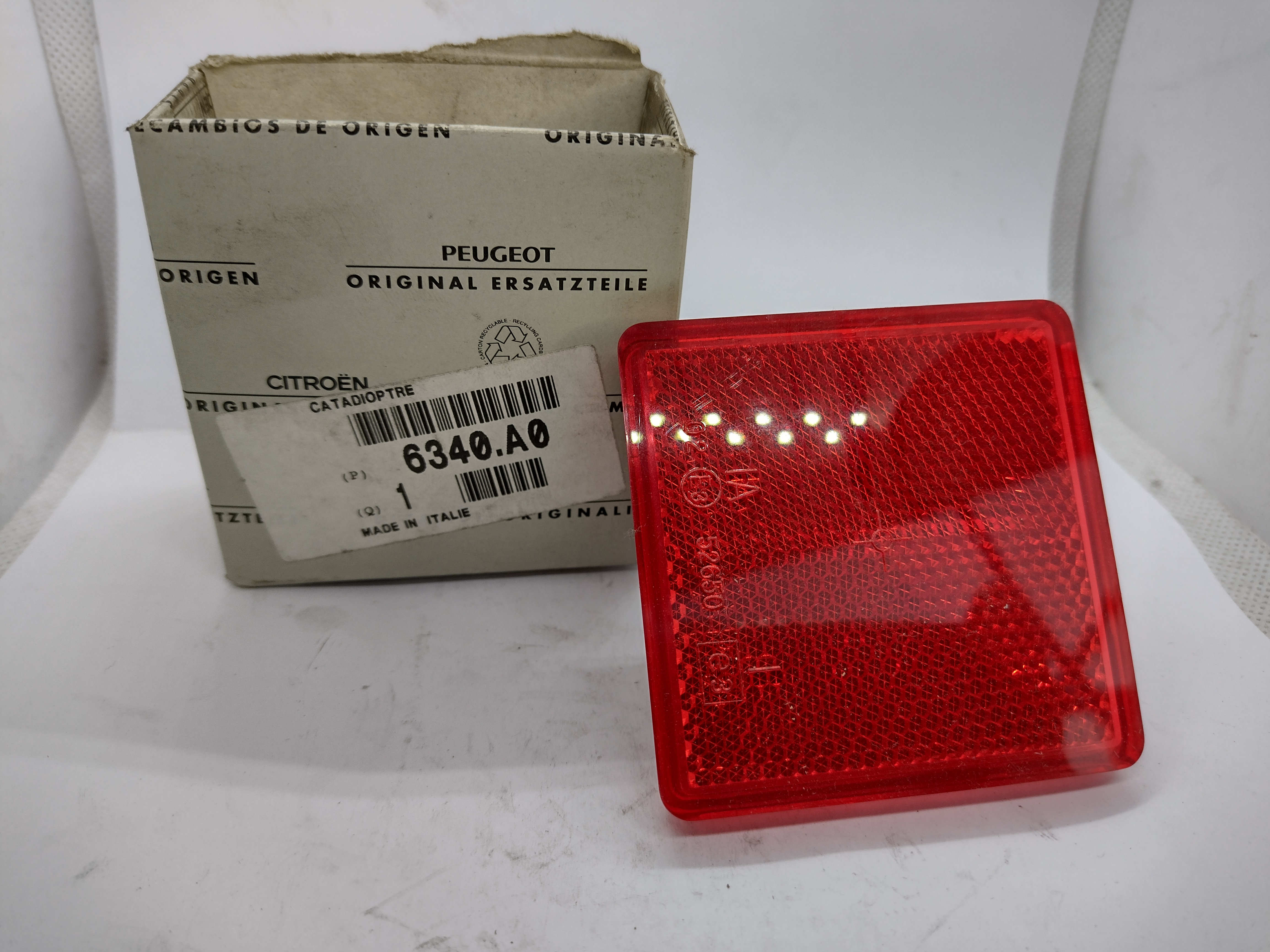 Peugeot Boxer / Citroen Jumper Rückstrahler 6340A0 NEU NOS NEW OEM