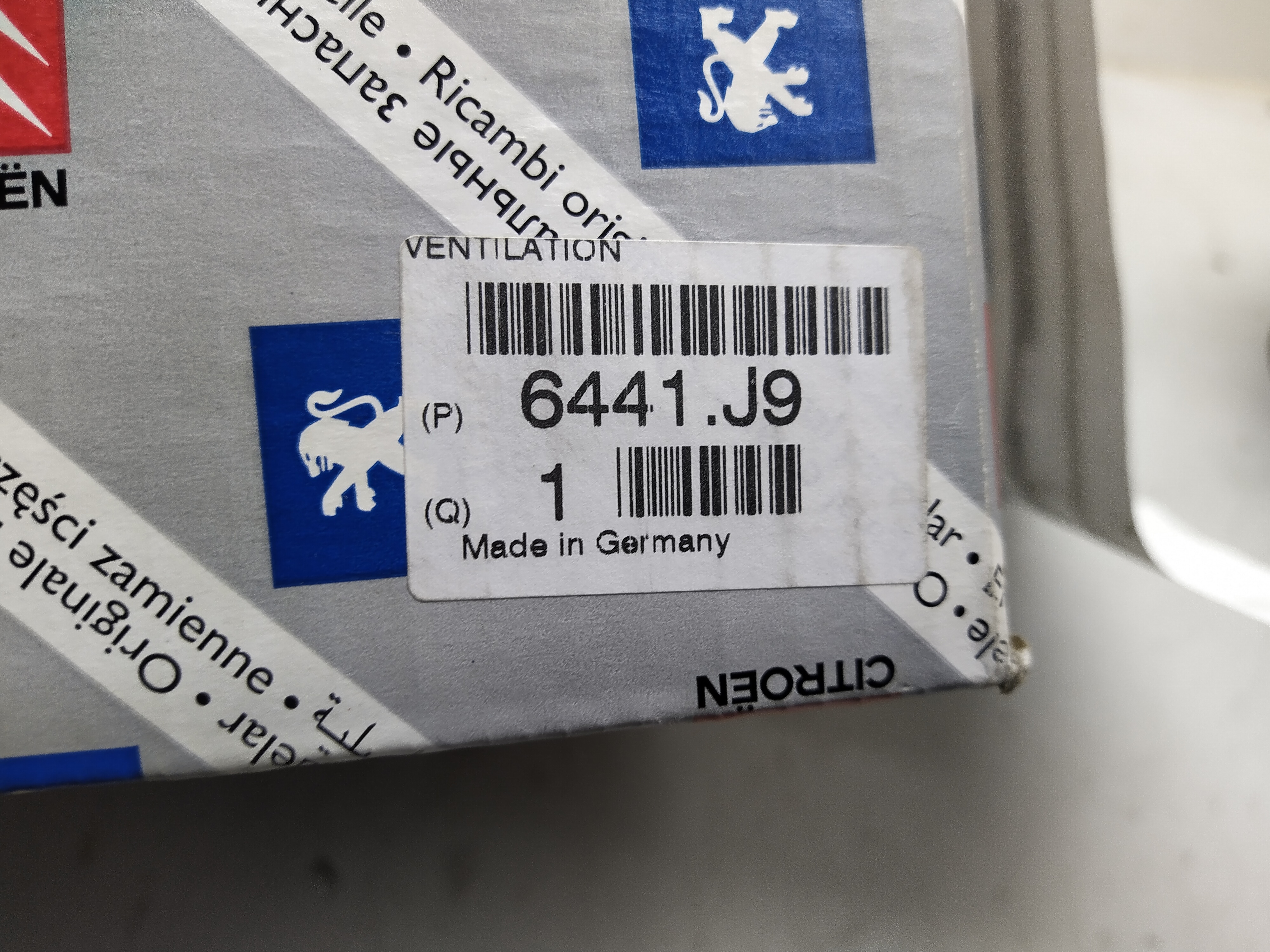 Peugeot 206 206+ GEBLÄSEMOTOR 6441J9 NEU NOS NEW