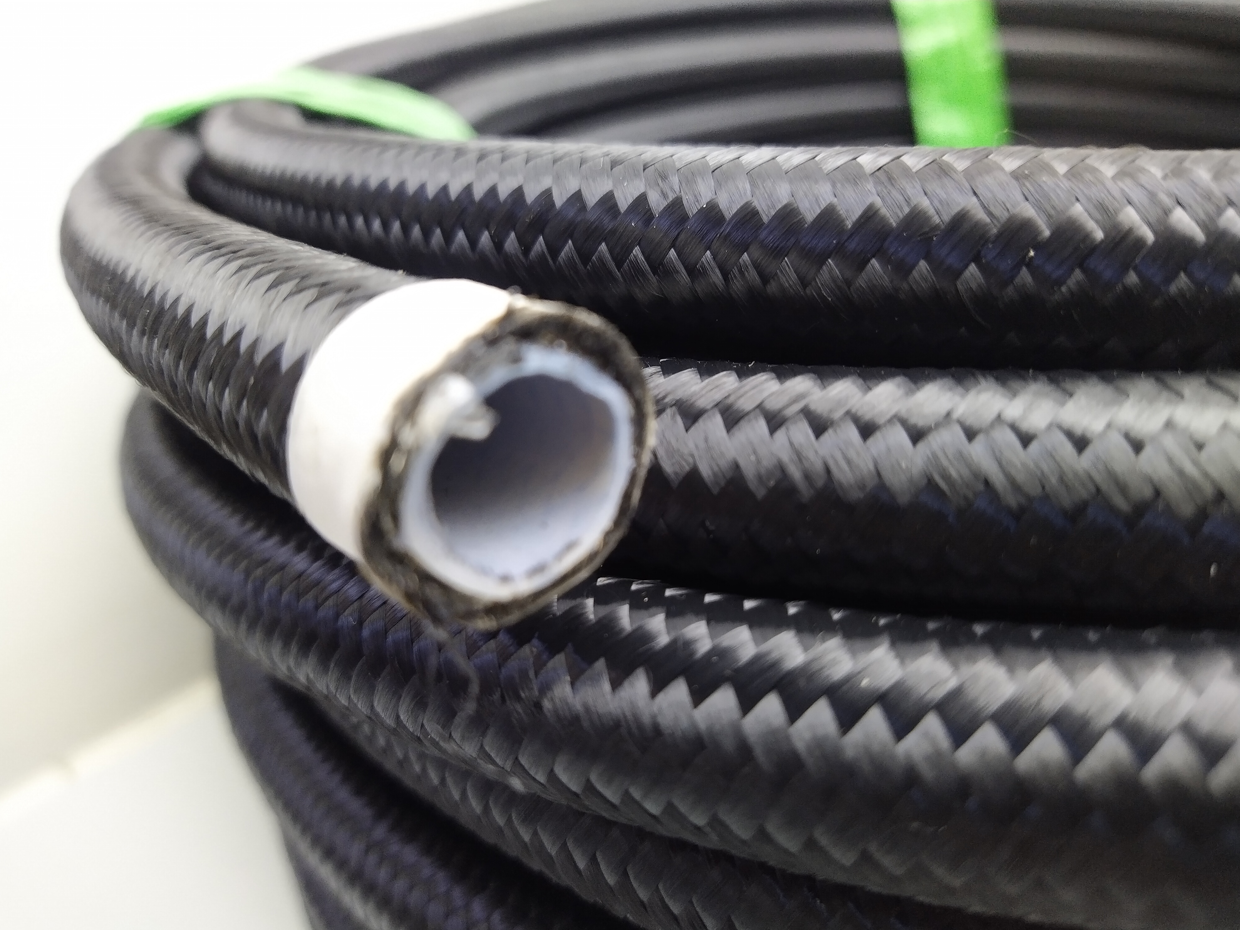 Dash 10 AN10 10 AN PTFE Hydraulikschlauch Stahlflexleitung nylonummantelt SCHWARZ
