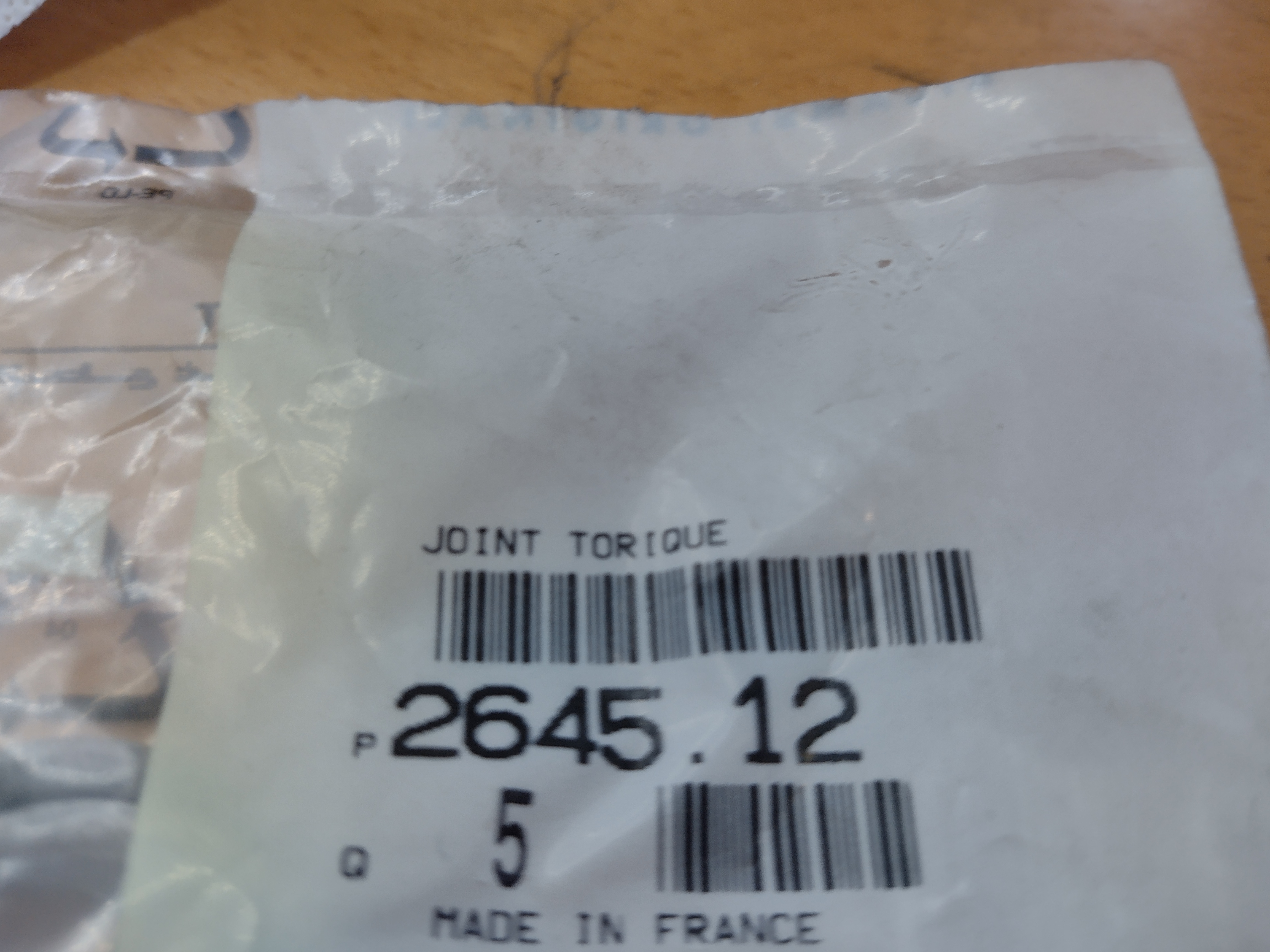 Peugeot / Citroen RINGDICHTUNG FÜR GETRIEBE 264512 NEU NOS NEW OEM