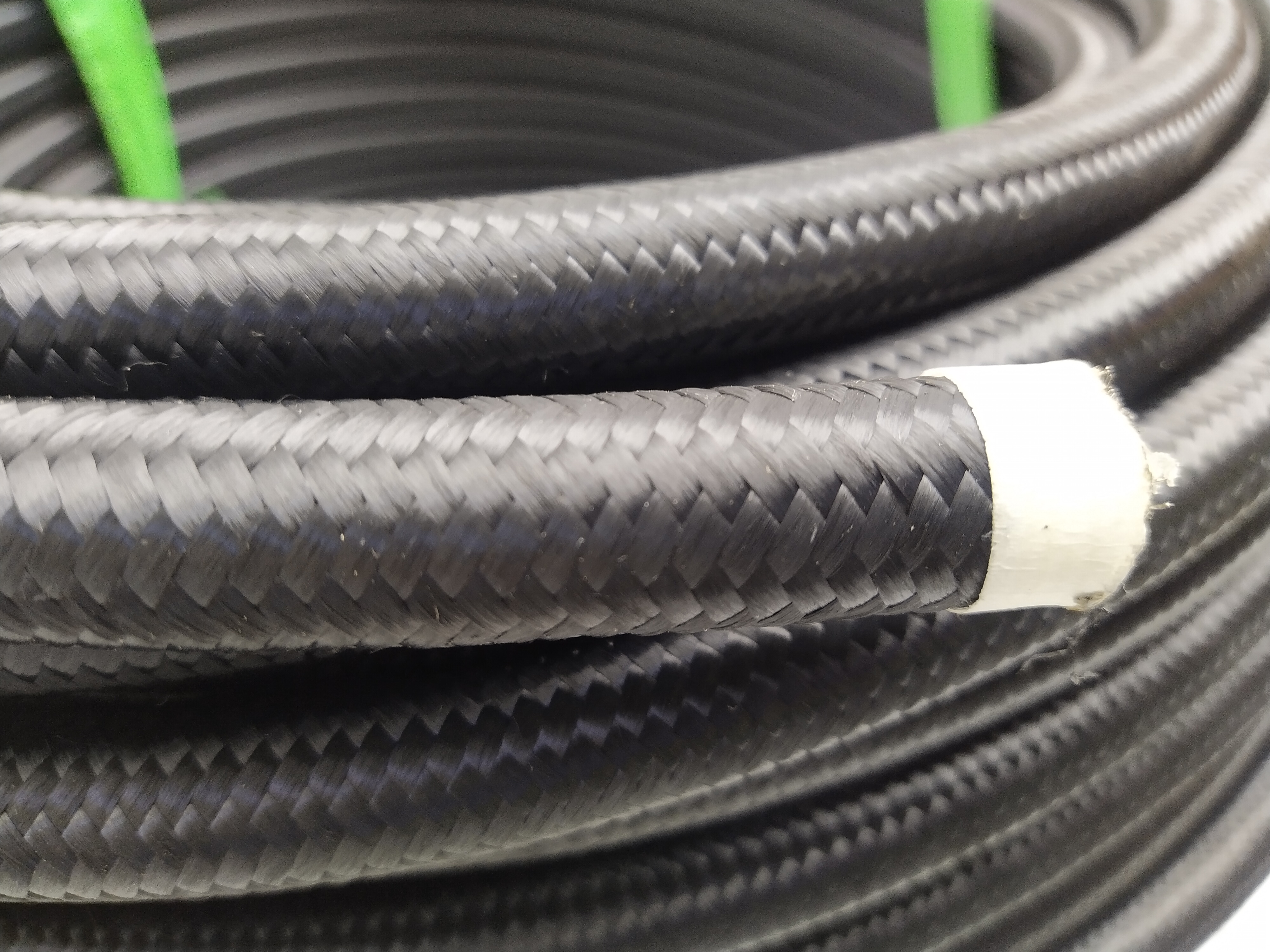 Dash 10 AN10 10 AN PTFE Hydraulikschlauch Stahlflexleitung nylonummantelt SCHWARZ