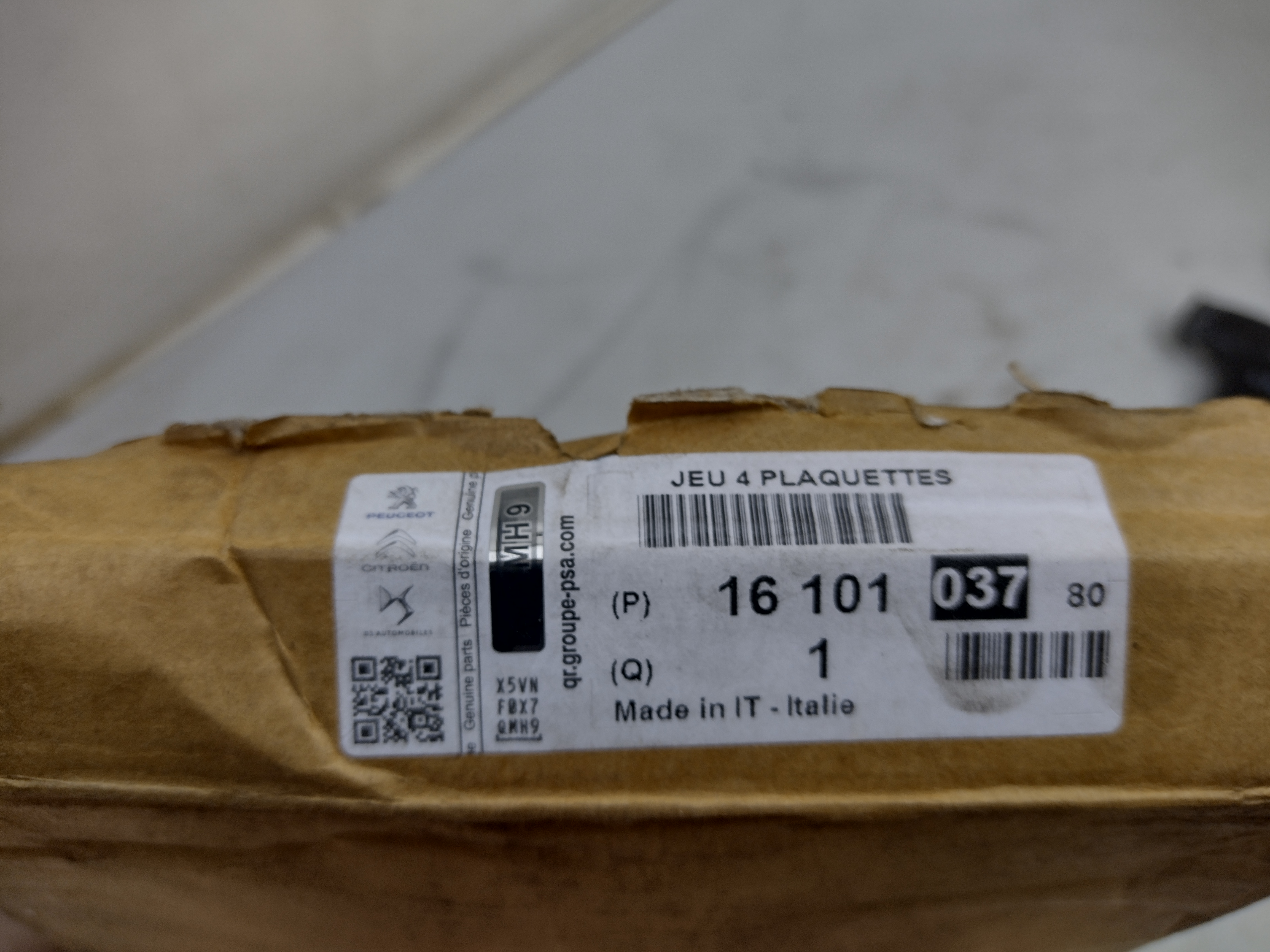 Peugeot / Citroen Bremsbeläge vorne 1610103780 NEU NOS NEW 