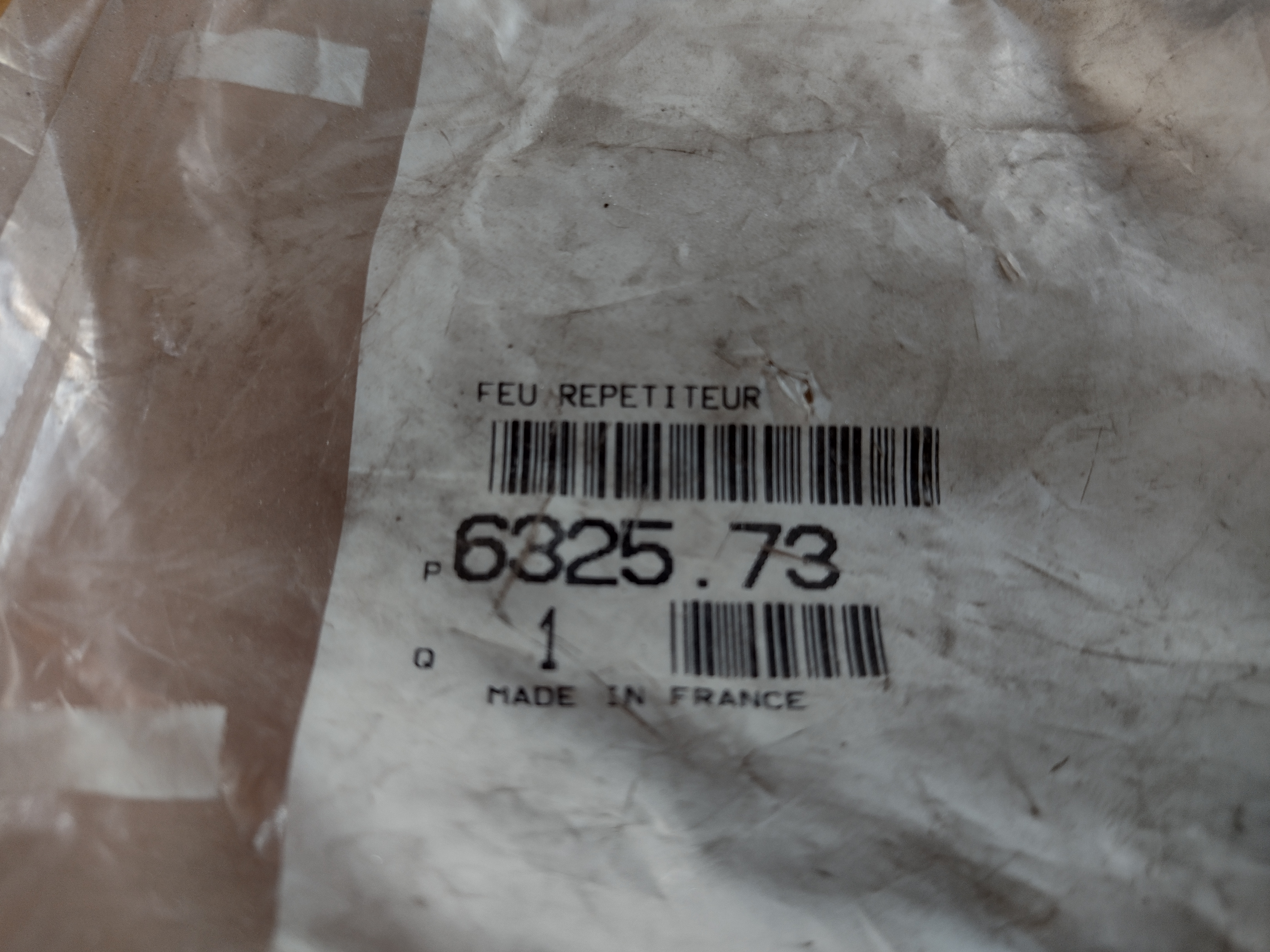 Seitenblinker 632573 PEUGEOT 206 BERLINGO 98-12 NEU NOS NEW OEM
