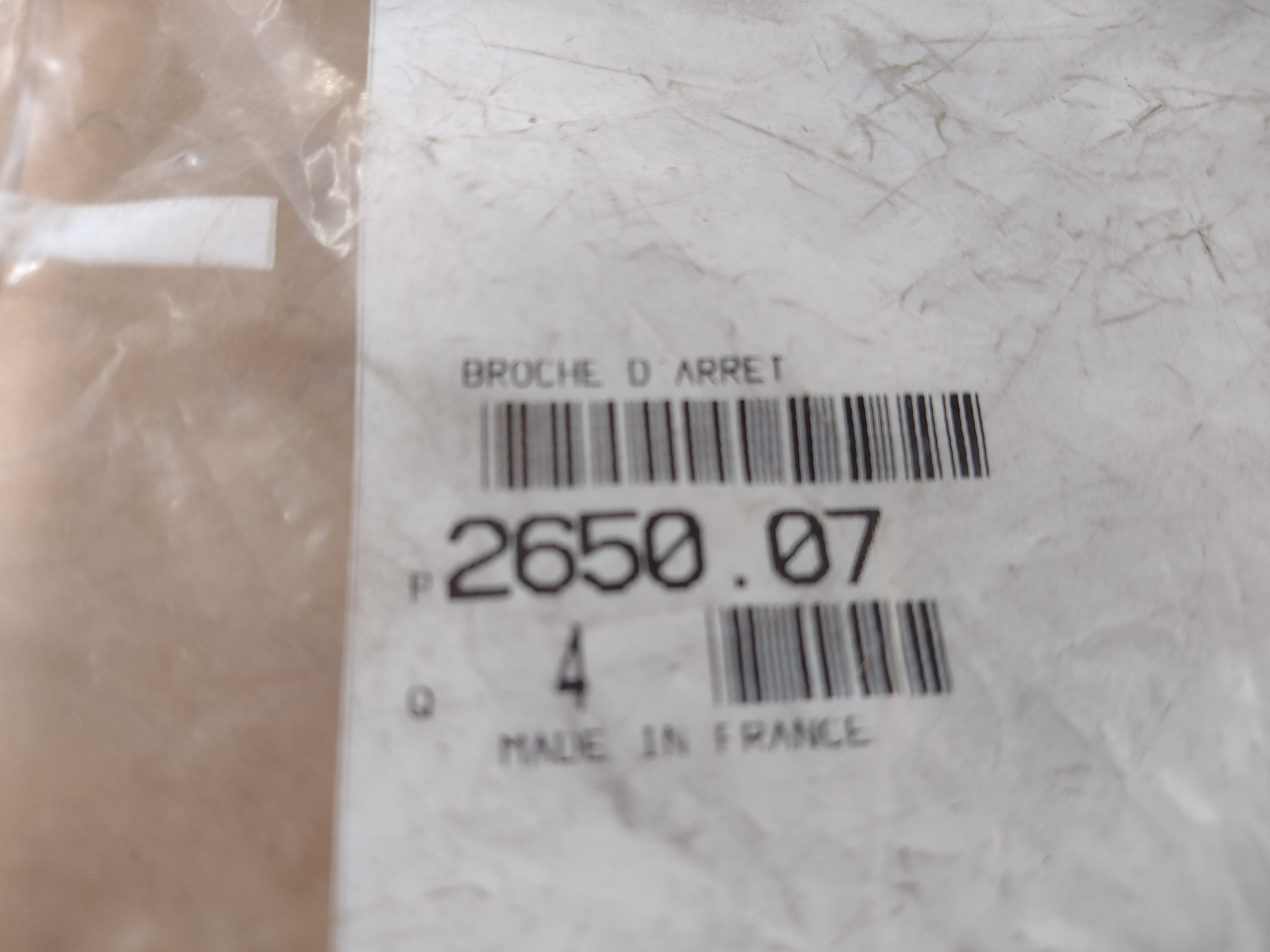 Peugeot / Citroen Sicherungsbolzen, Tachowelle 265007 NEU NOS NEW OEM