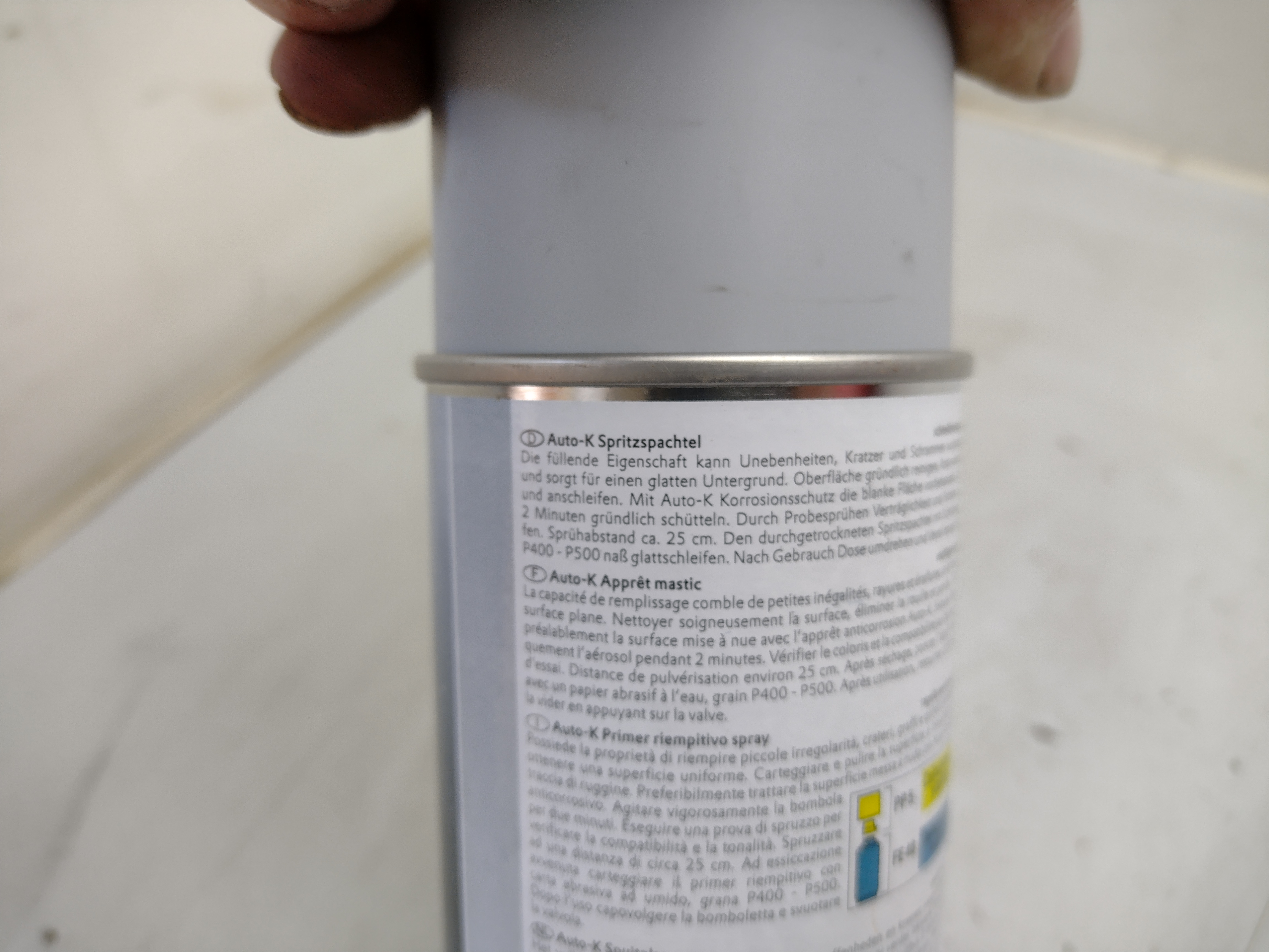 Spritzspachtel Spraydose grau Spachtelmasse 400ml