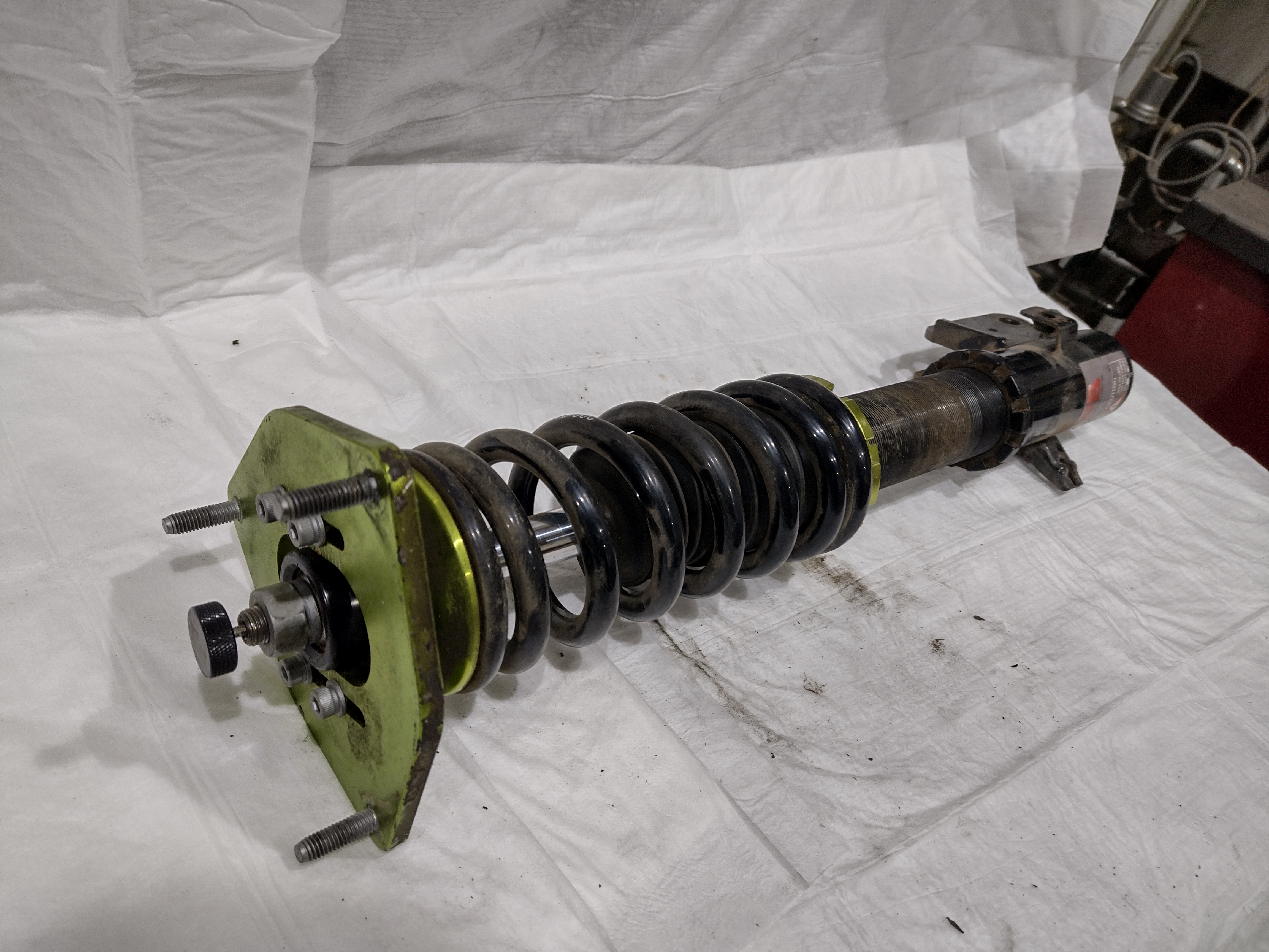 PB Coilovers Federbein Gewindefahrwerk vorne links mit Uniball Domlager für Subaru Impreza GT GC8 GF8 