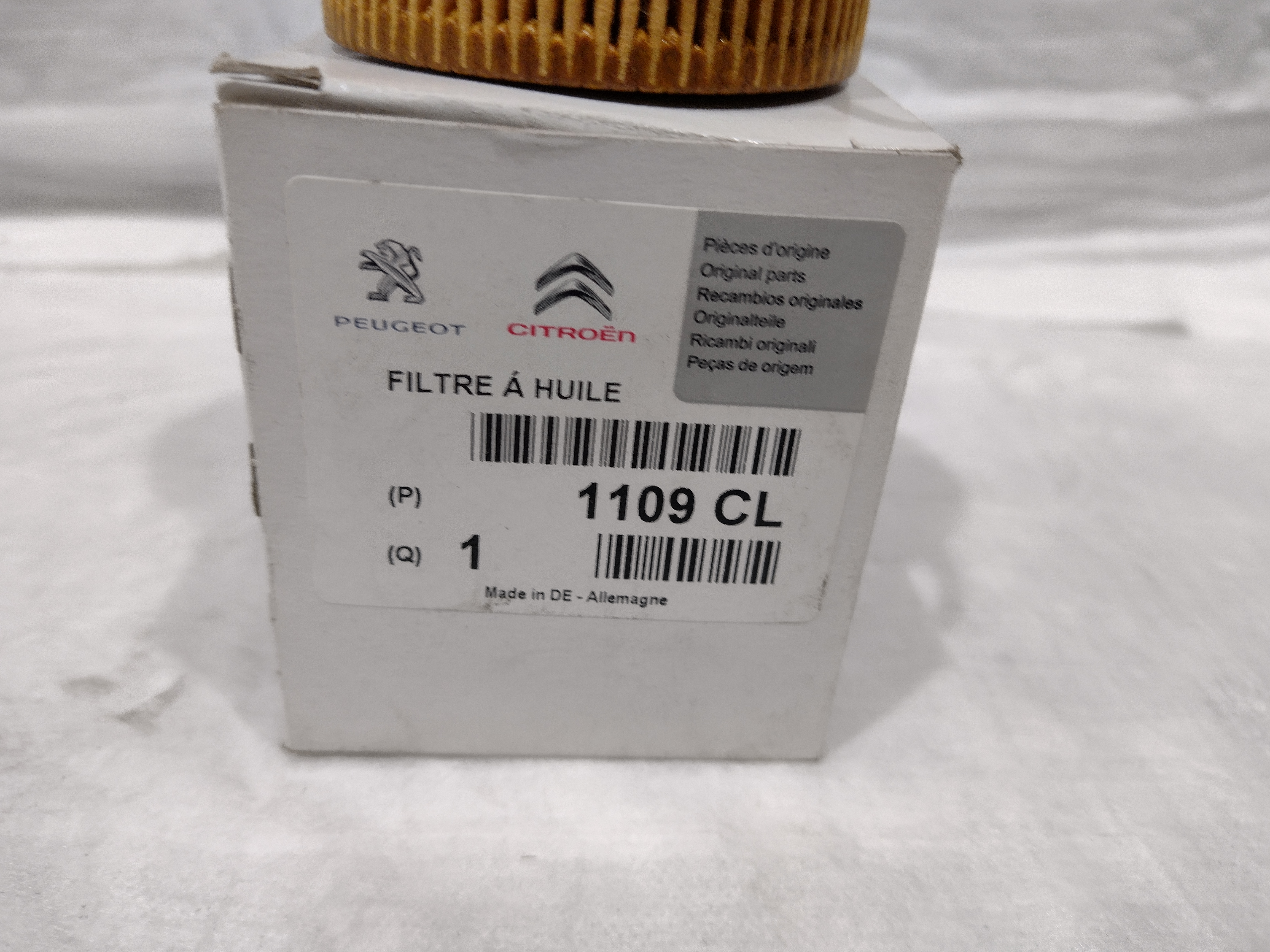 Peugeot / Citroen Ölfiltereinsatz Ölfilter 1109CL NEU NOS NEW