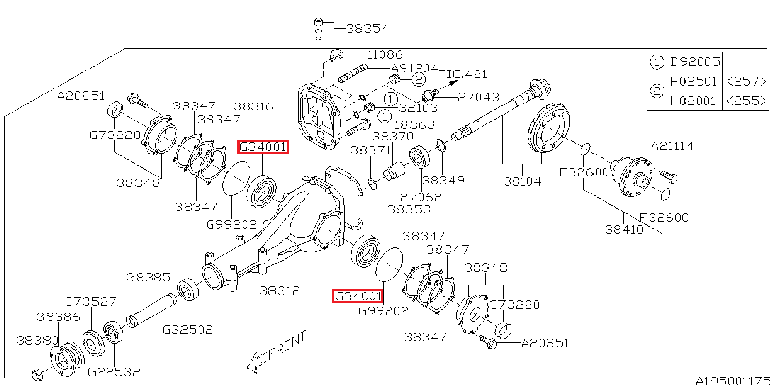 Lager außen Diff (LSD links/rechts) für Impreza, WRX STI, Forester, Legacy, Outback, XV, Levorg - 806340010/806340120 806340120