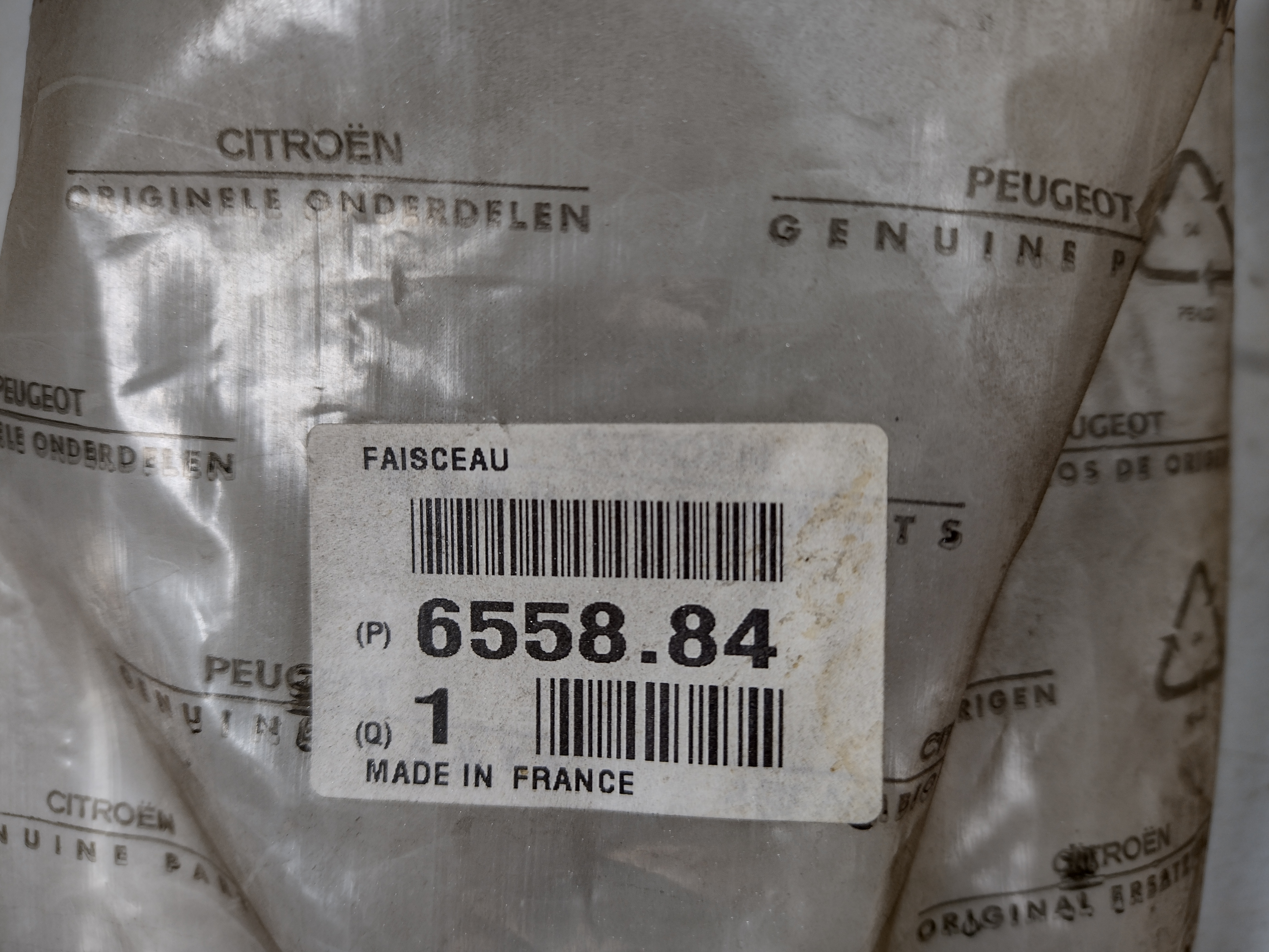 Peugeot / Citroen ADAPTERKABEL 655884 NOS NEW OEM