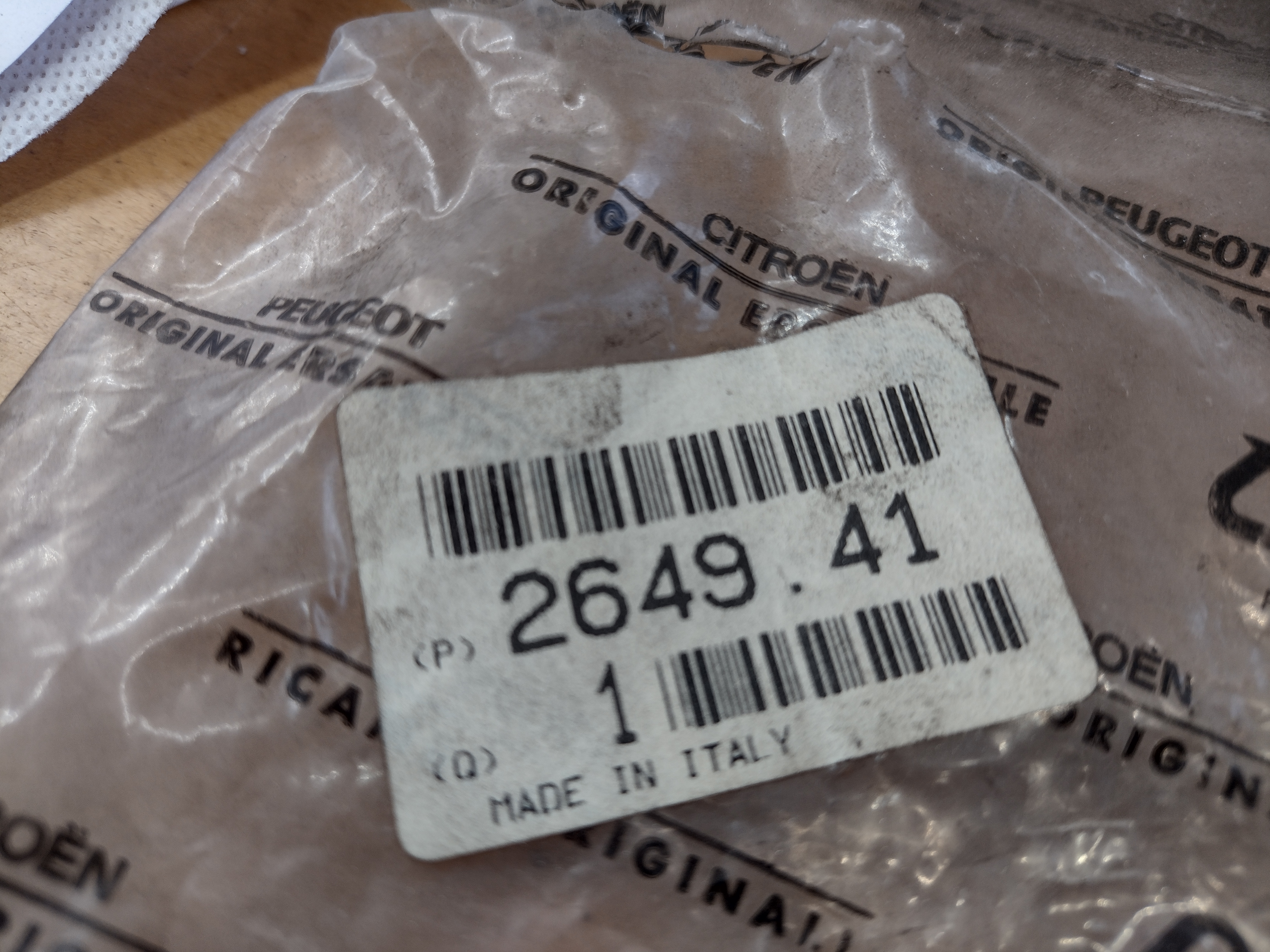 Peugeot / Citroen Ritzel 264941 NEU NOS NEW OEM