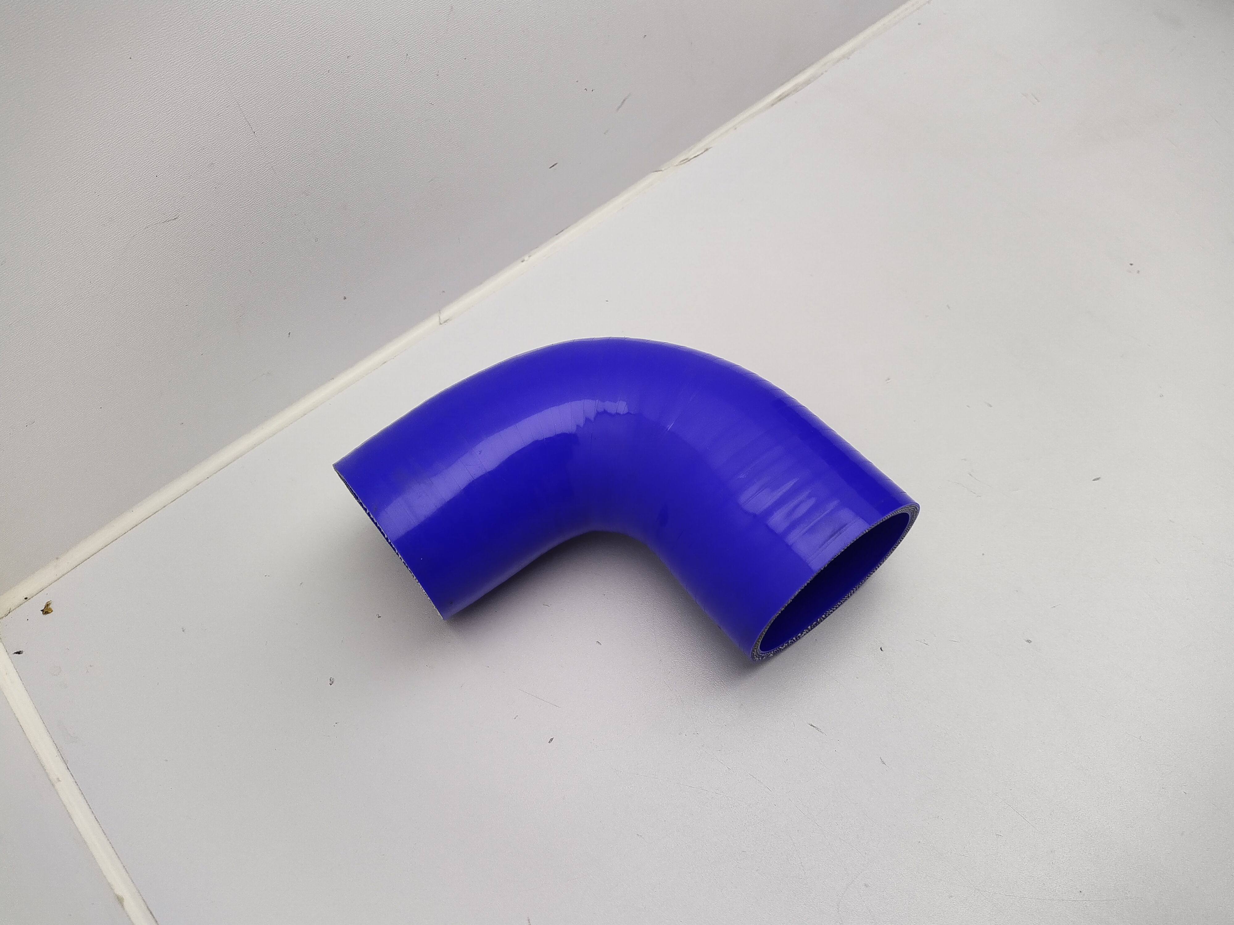 Silikonbogen 90°, 70mm, blau B WARE
