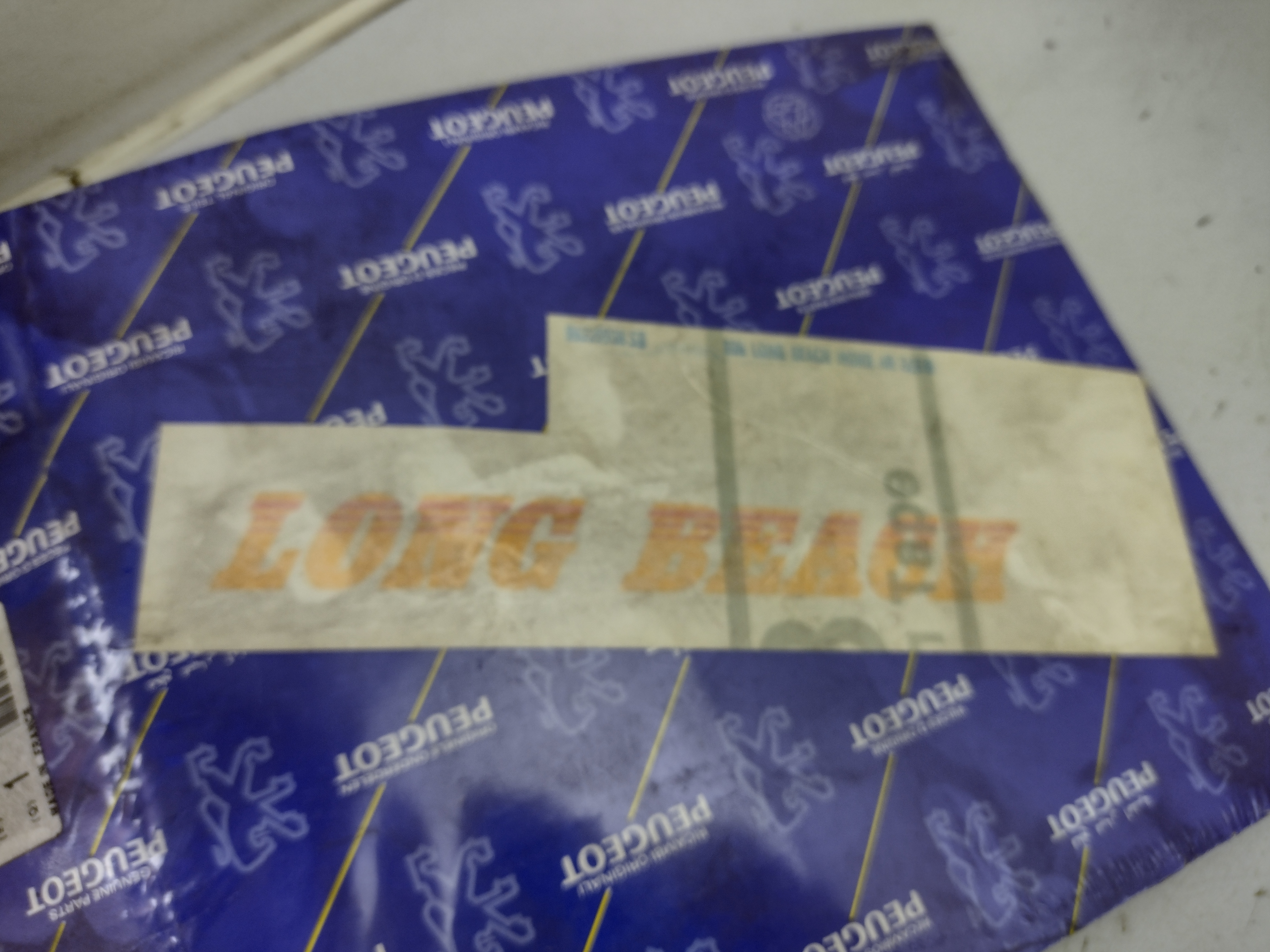 Peugeot LONG BEACH Schriftzug Zierstreifen 8663X8 NOS NEW OEM