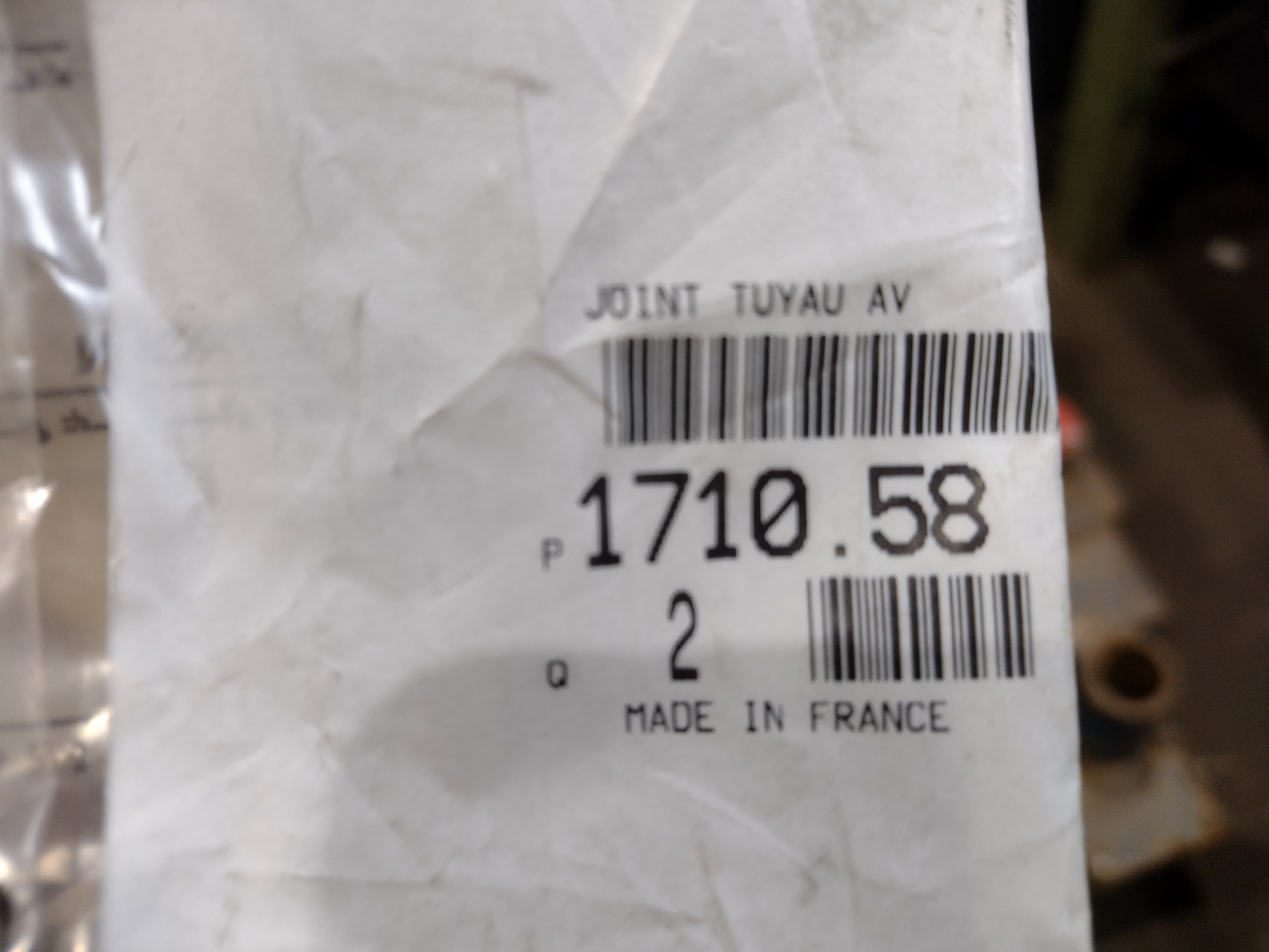 Peugeot / Citroen Dichtung, Abgasrohr 171058 NEU NOS NEW