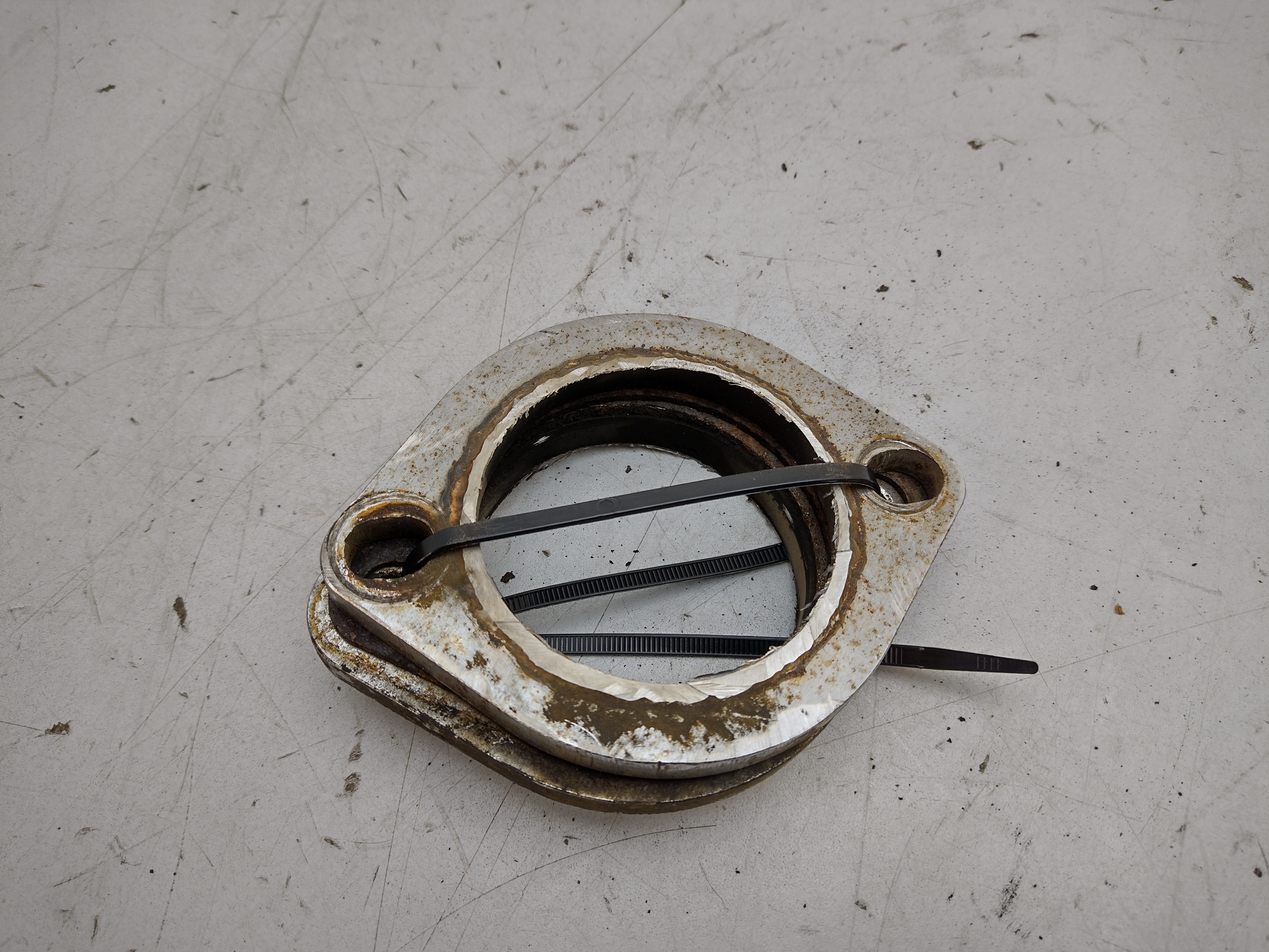 Paar 3" 3 Zoll 76mm 2 Loch Flansche Edelstahl V2A