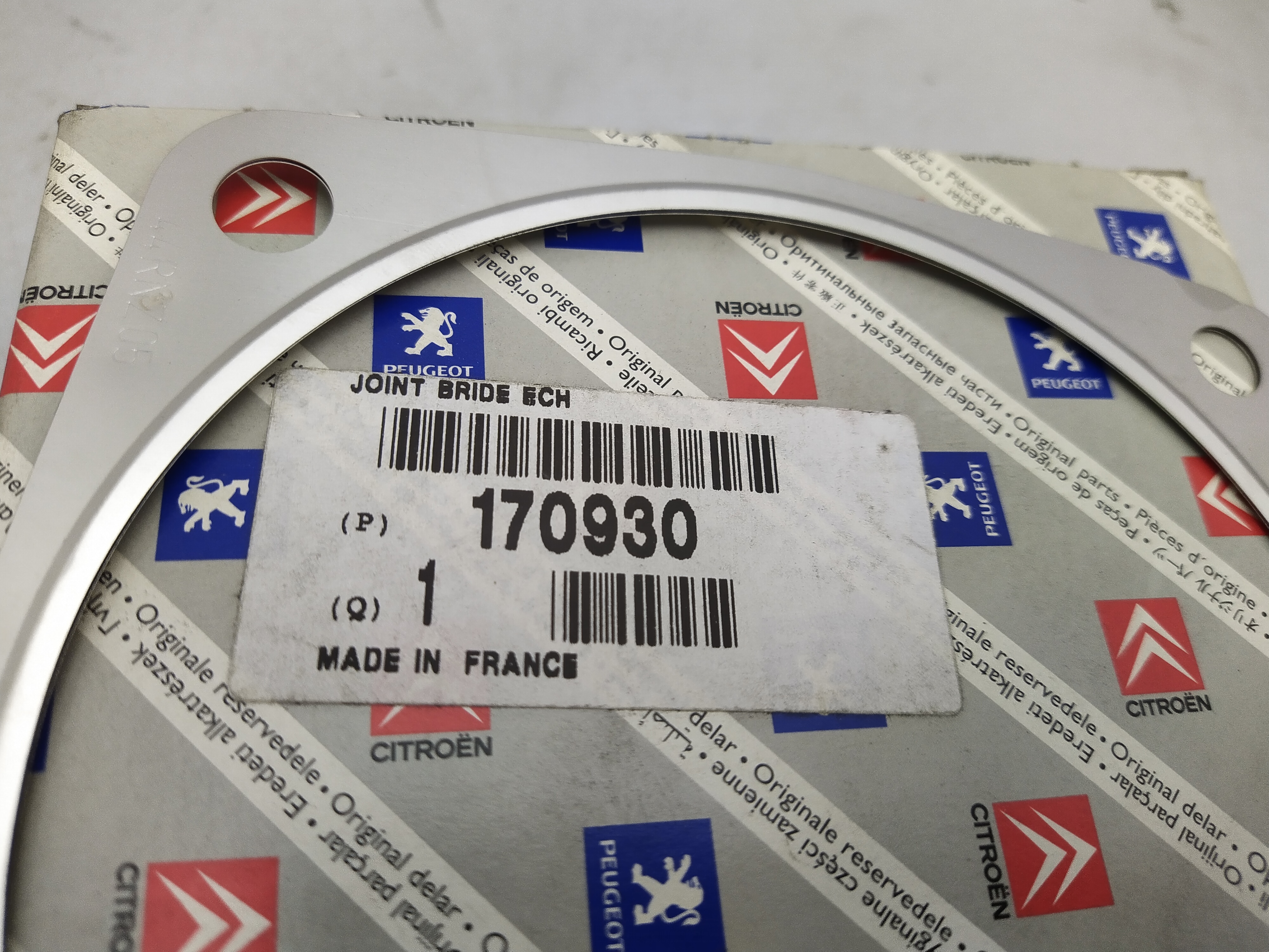 Peugeot Flanschdichtung für Turbo / Vorkat 170930 NEU NOS NEW