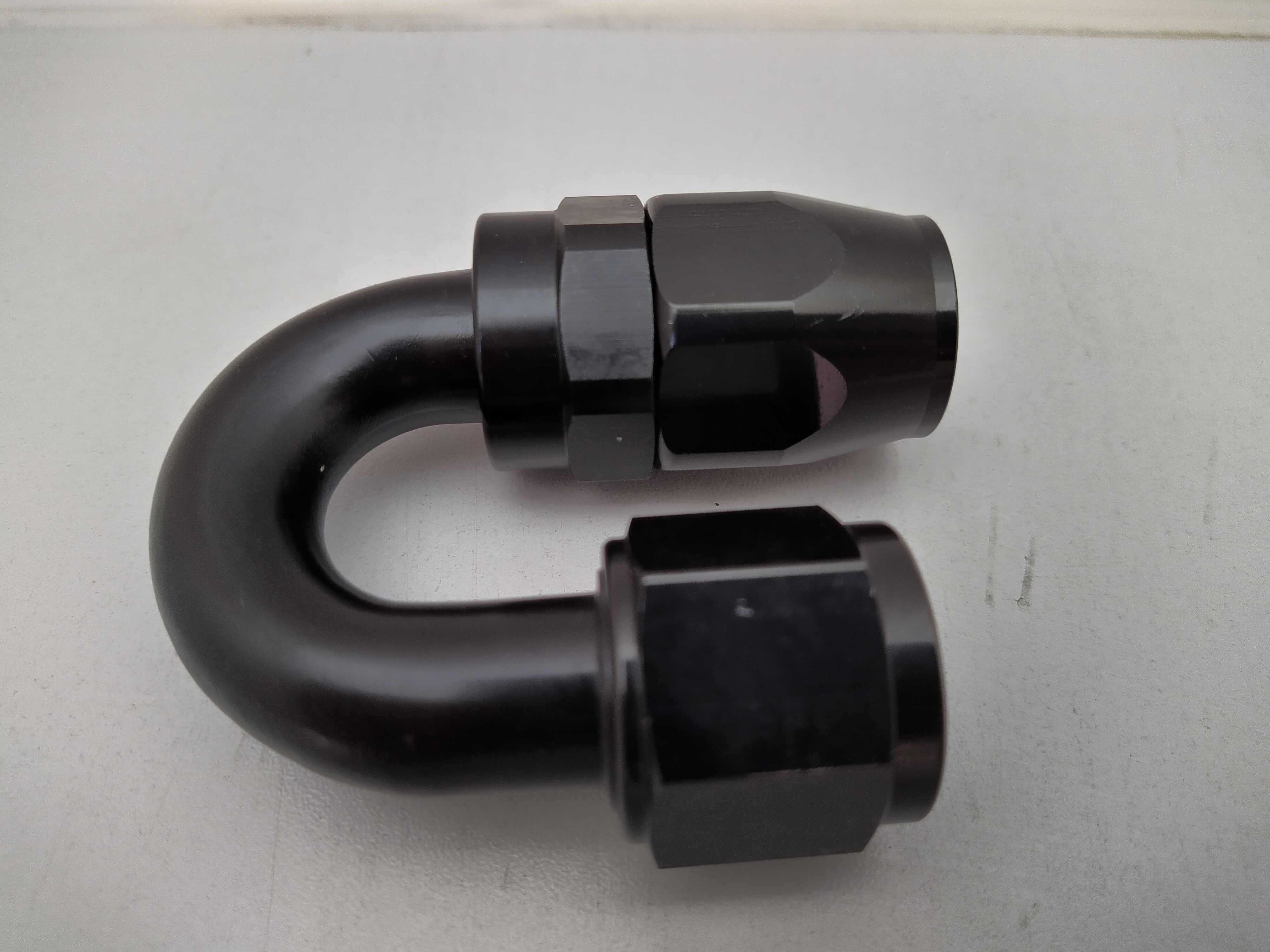 Alu-Fitting schwarz AN10 Dash 10 180°