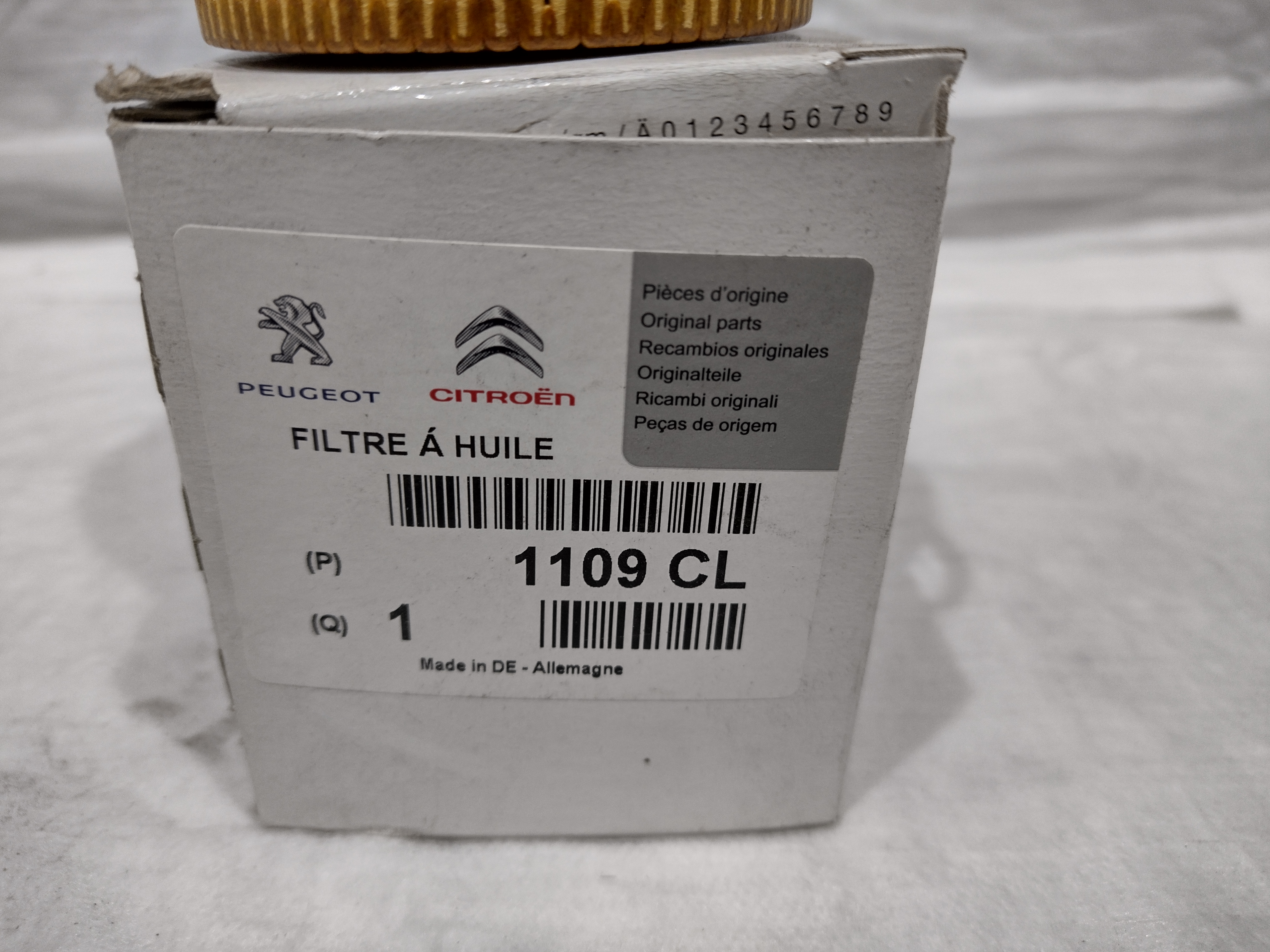 Peugeot / Citroen Ölfilter Ölfiltereinsatz 1109CL NEU NOS NEW