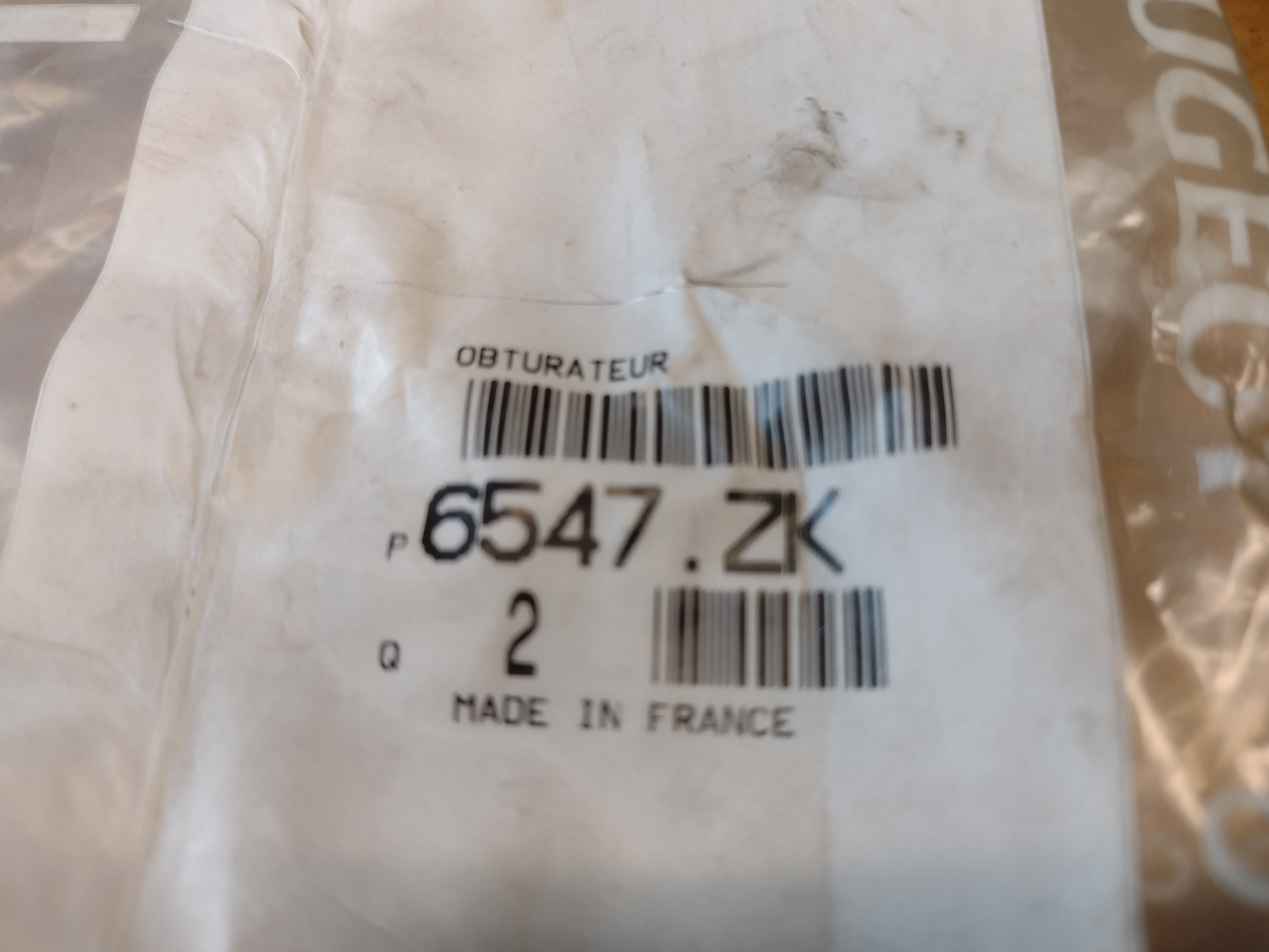 Peugeot / Citroen Halter 6547ZK NEU NOS NEW OEM