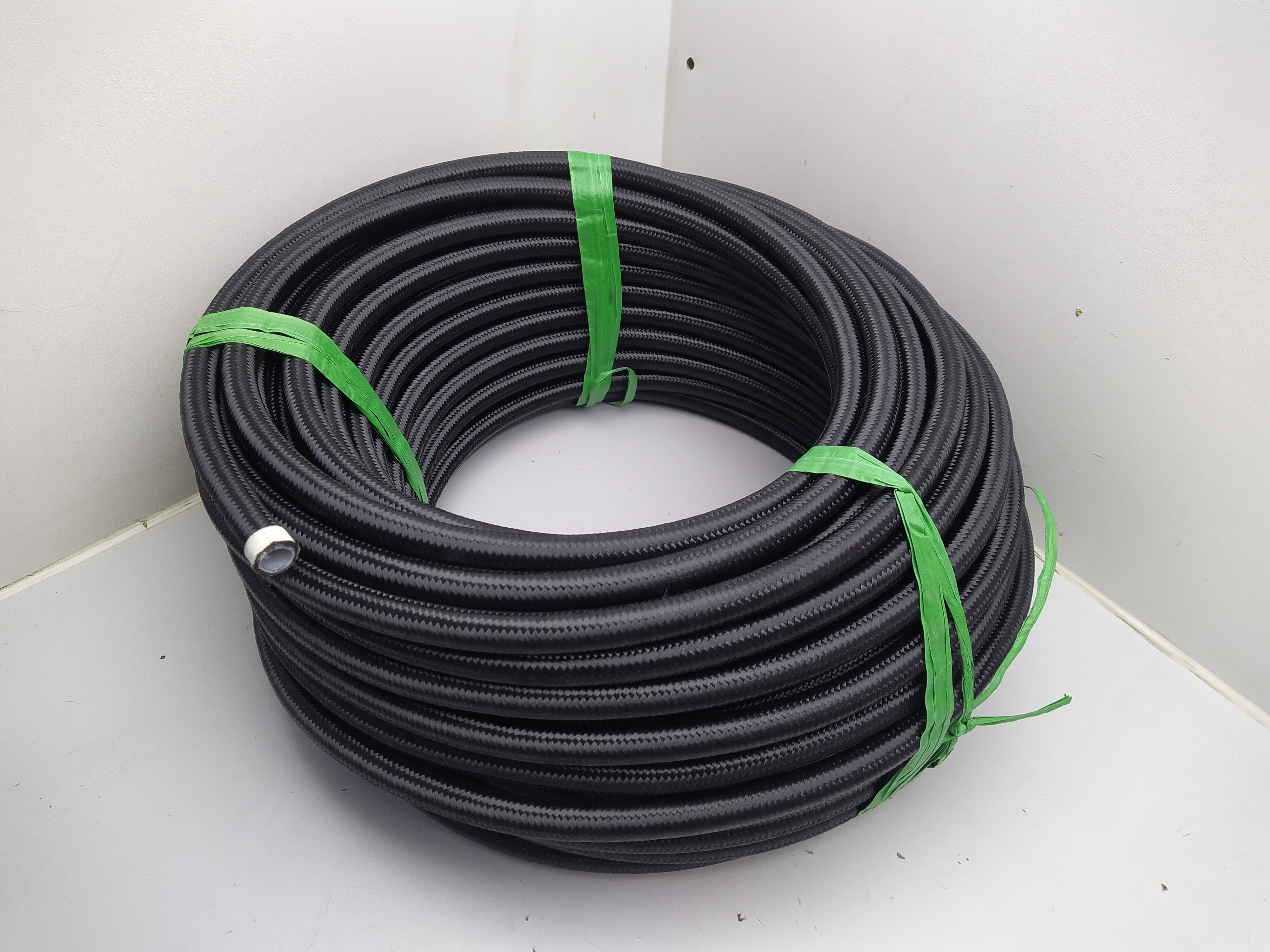 Dash 10 AN10 10 AN PTFE Hydraulikschlauch Stahlflexleitung nylonummantelt SCHWARZ