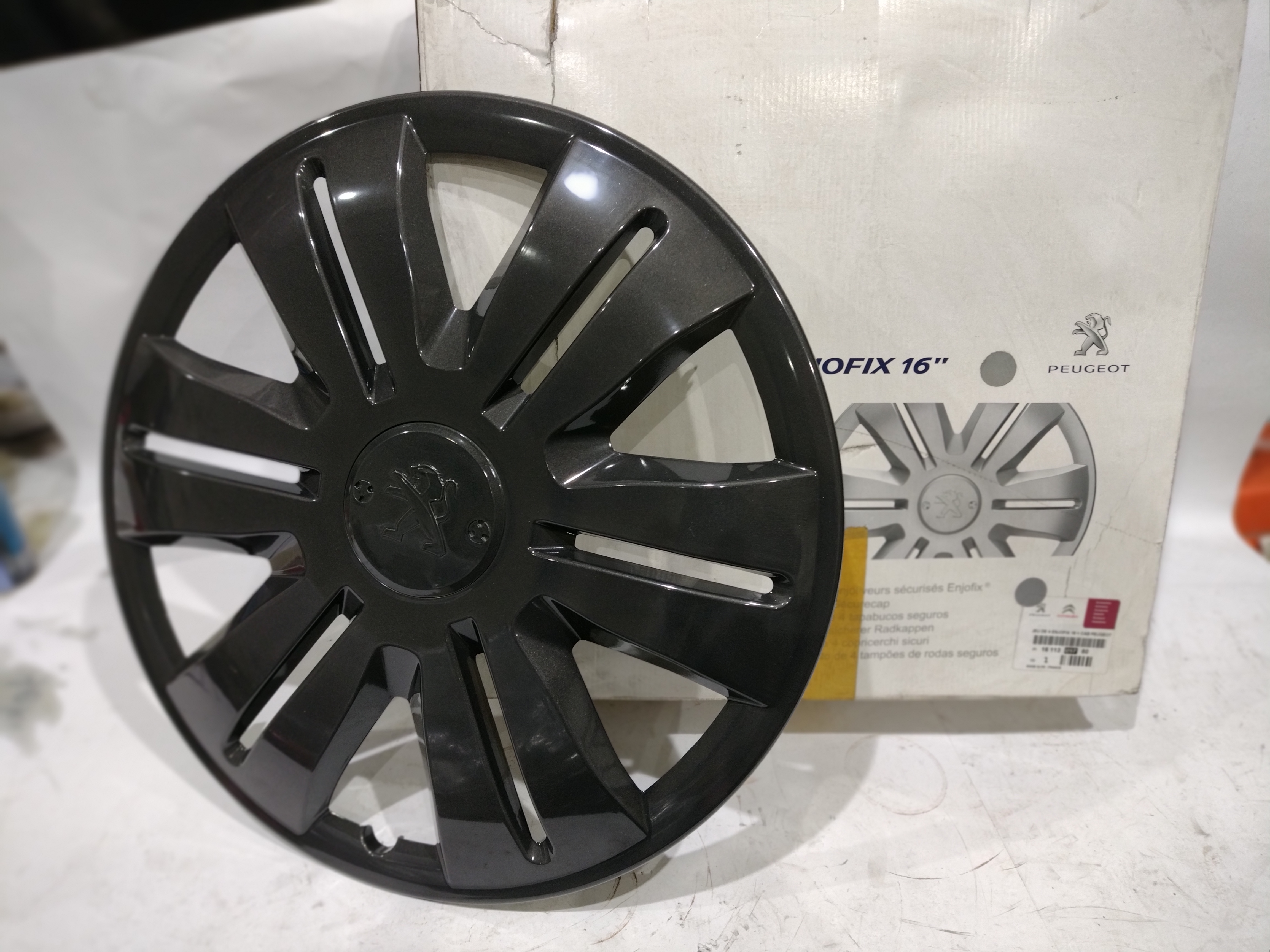 Satz Peugeot 16 Zoll Radzierblende Radkappe schwarz 1611309780 NEU NOS NEW