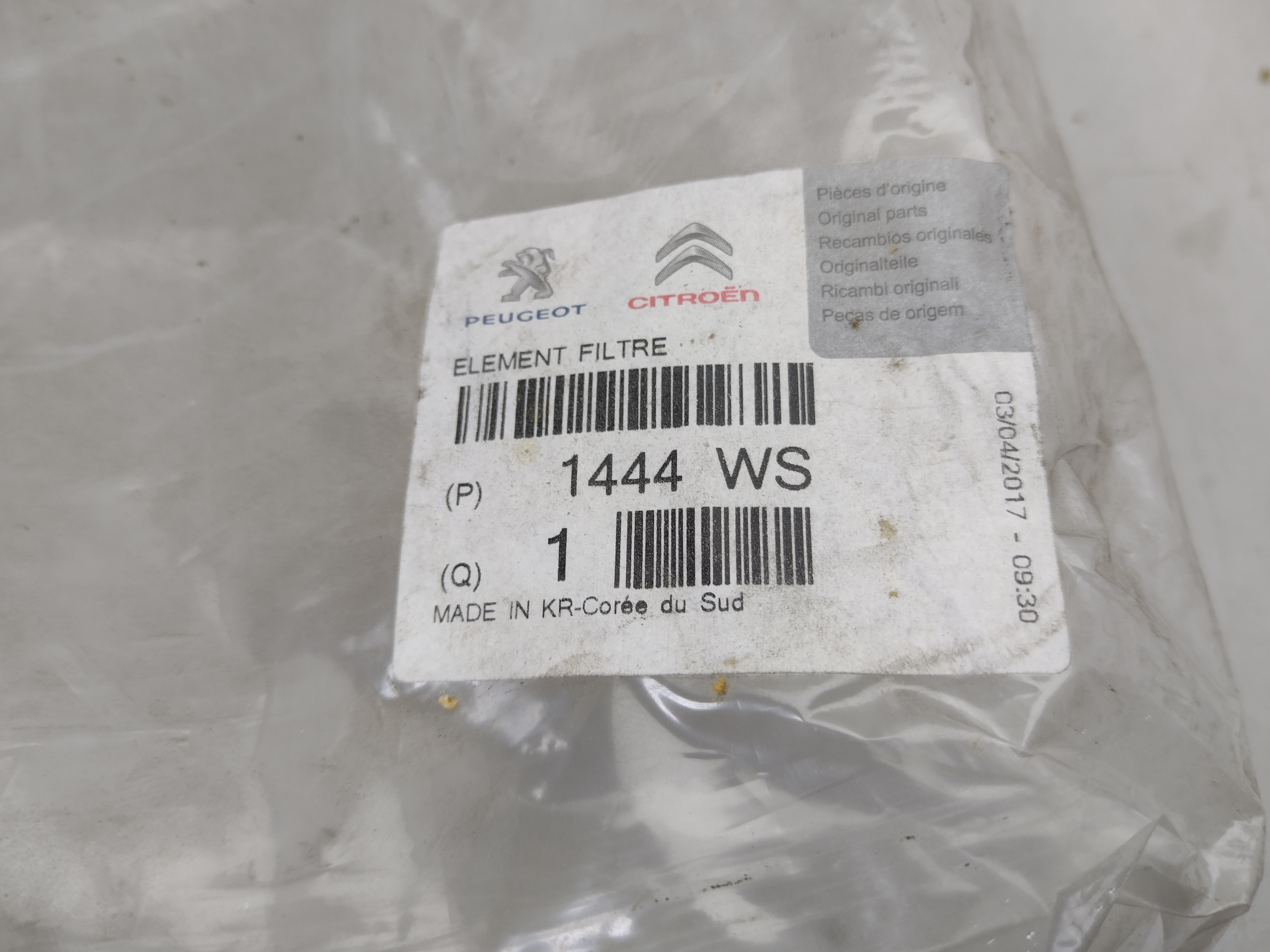 Peugeot 4007 / Citroen C-CROSSER Luftfilter 1444WS NOS NEW