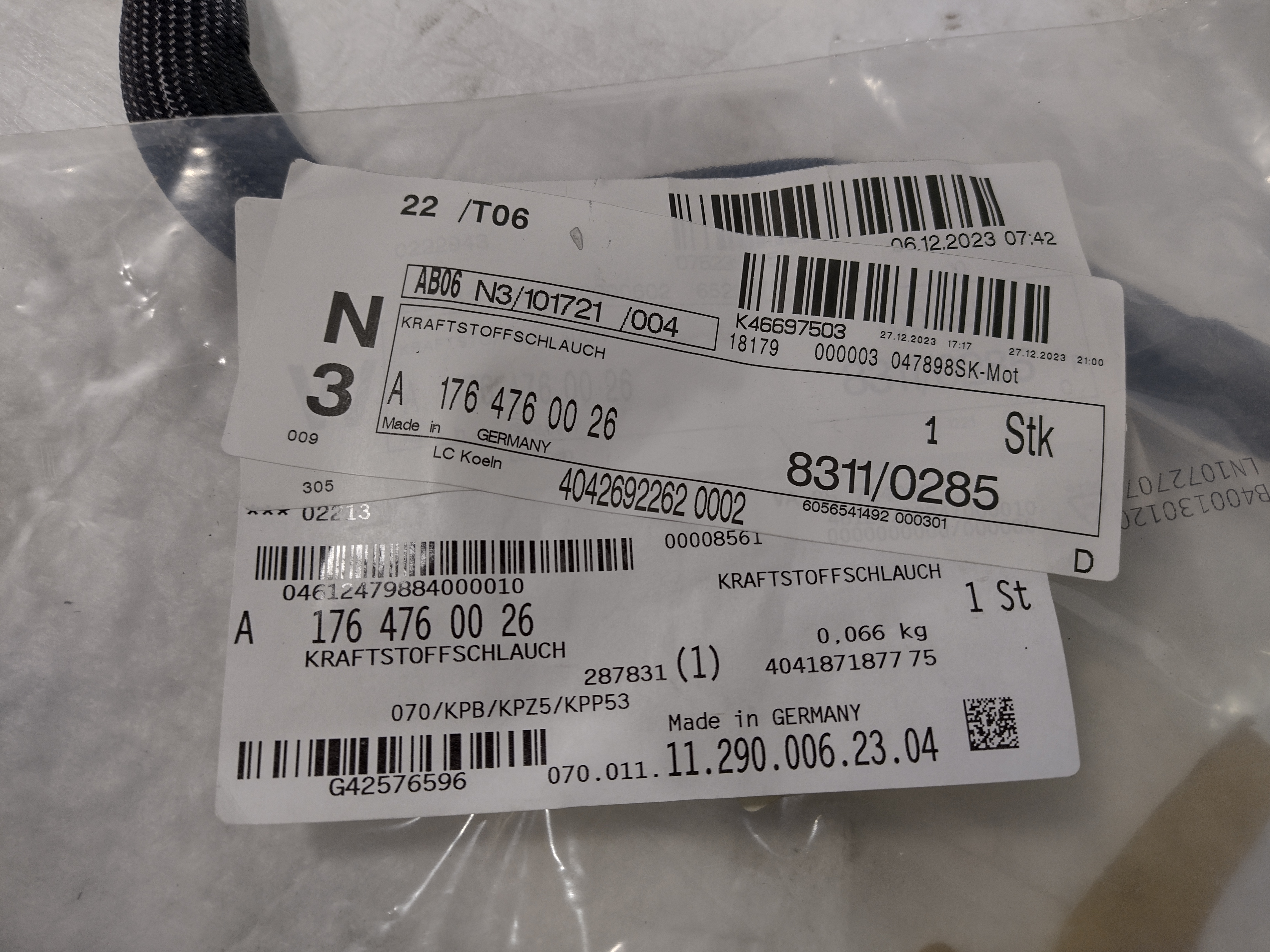 Kraftstoffschlauch A1764760026 A 176 476 00 26