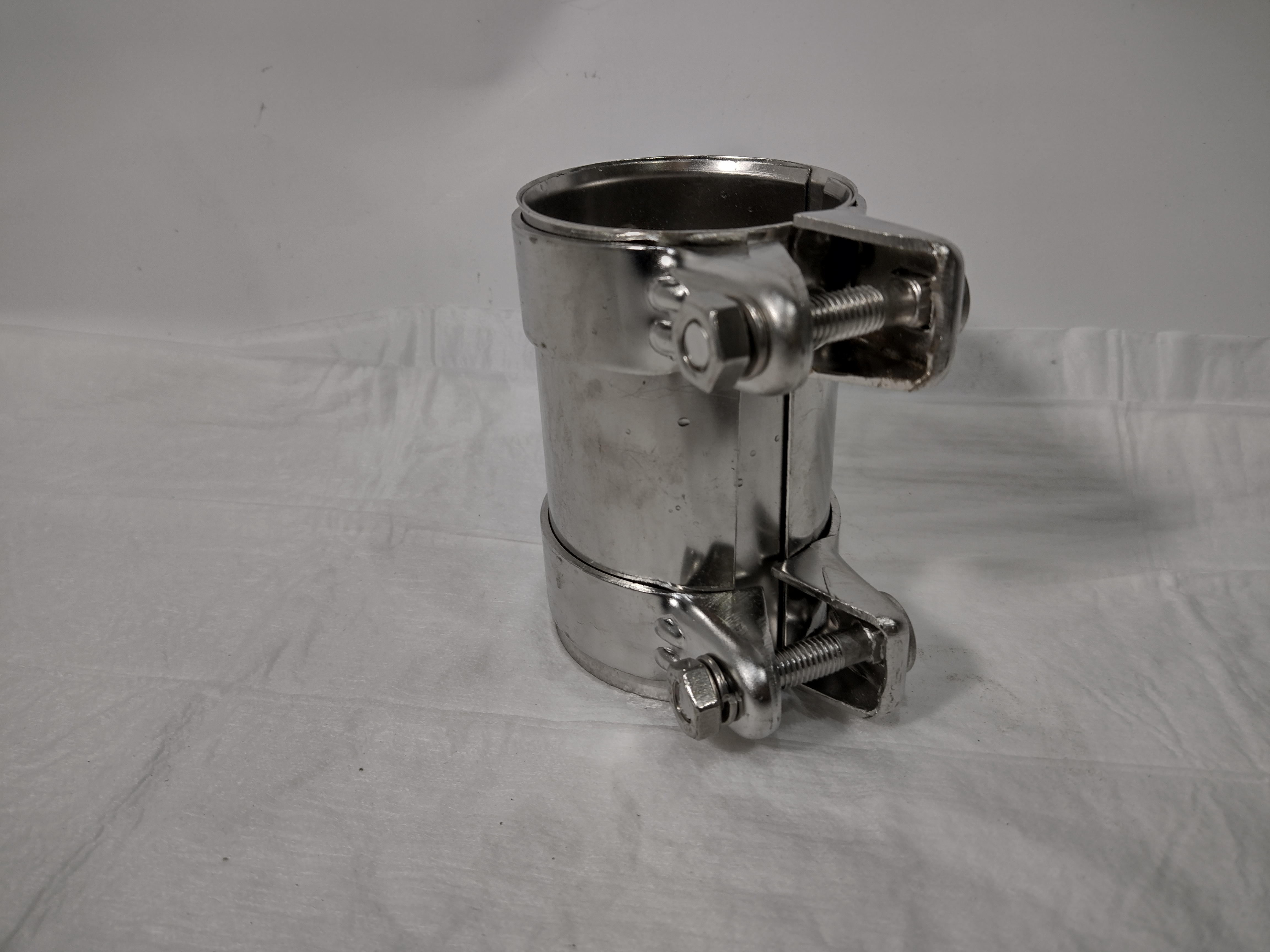 Edelstahl V2A Rohrverbinder Abgasanlage HJS  Neu 76mm 3" Zoll